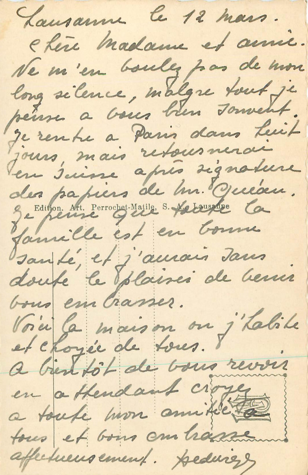 CPM Lausanne Credit Foncier Vaudois — Rückseite