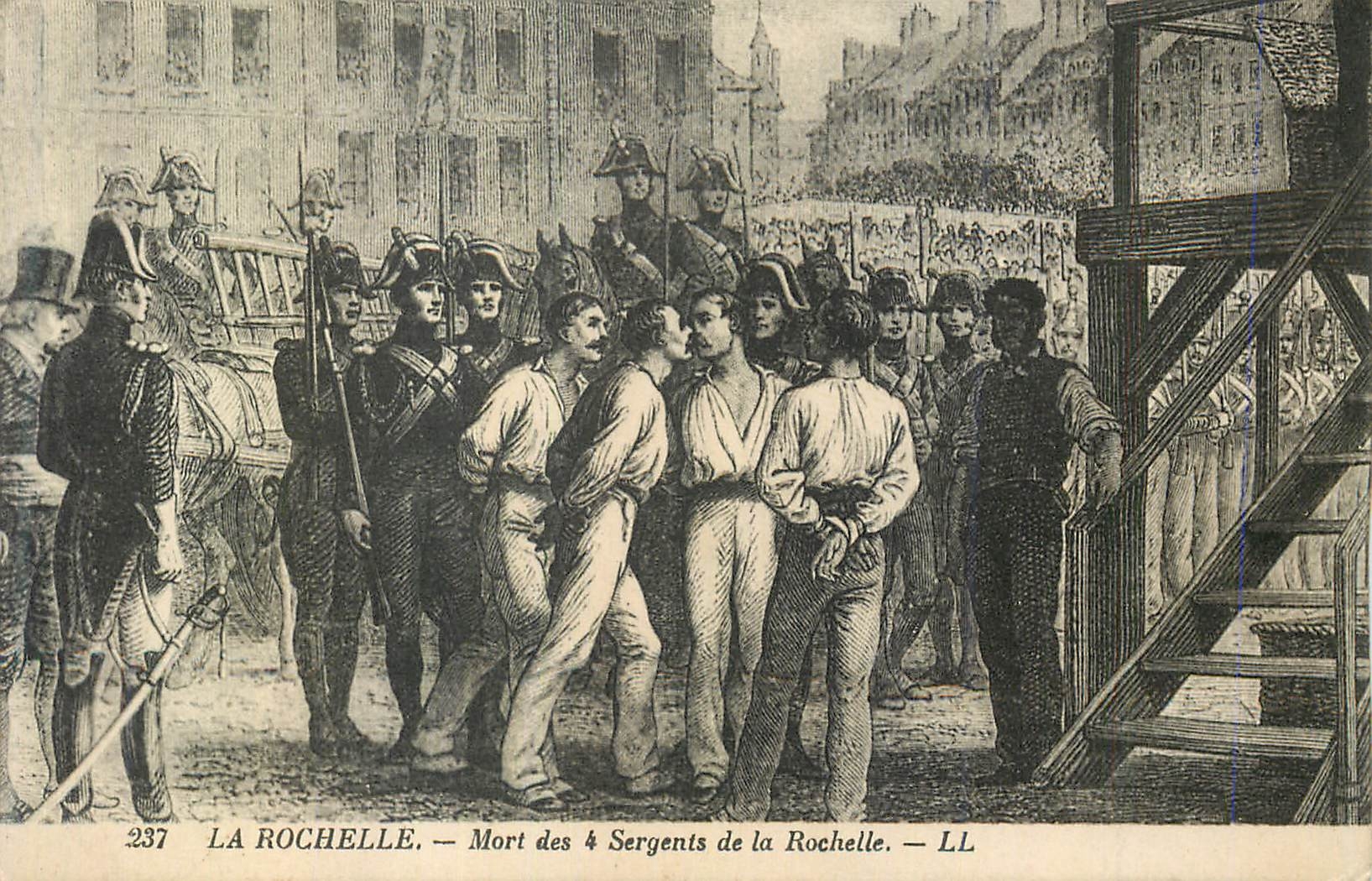 CPA La Rochelle Mort des 4 Sergents de la Rochelle