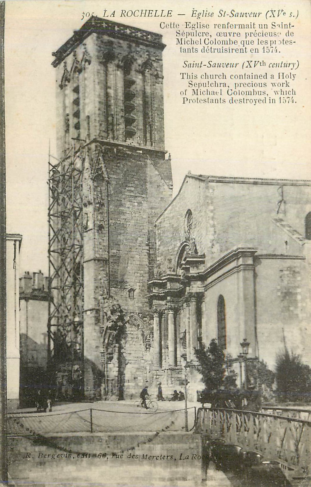 CPA La Rochelle Eglise St Sauveur (XVe S)