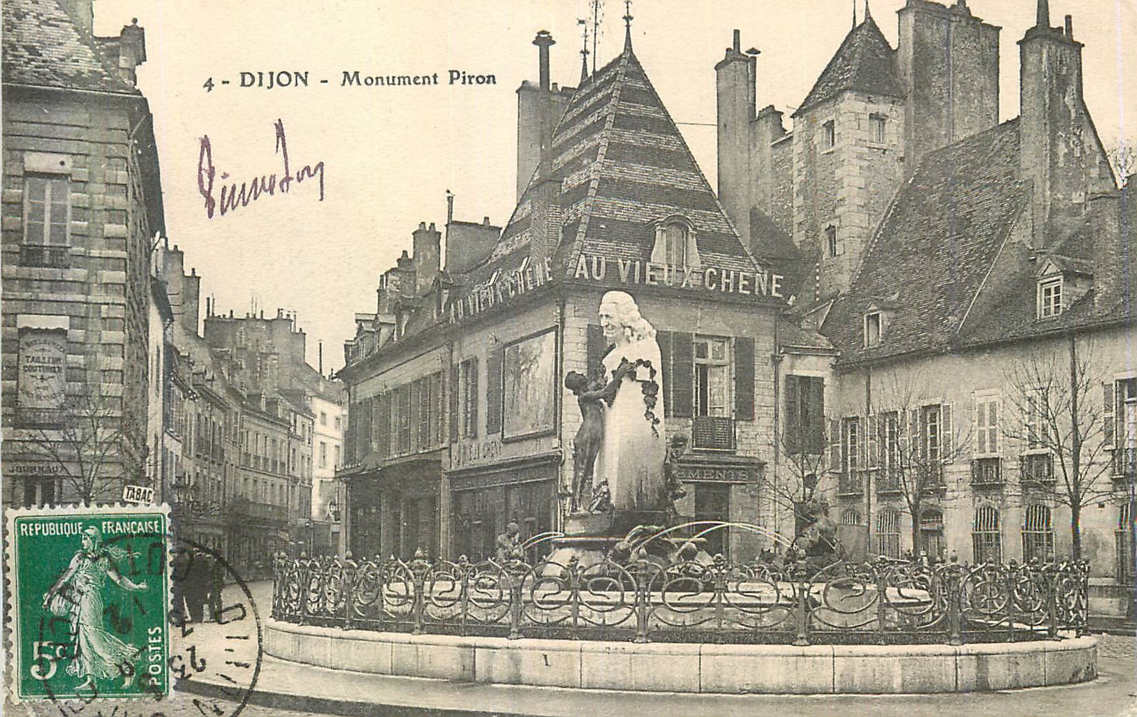 CPA Dijon Monument Piron Au Vieux Chene