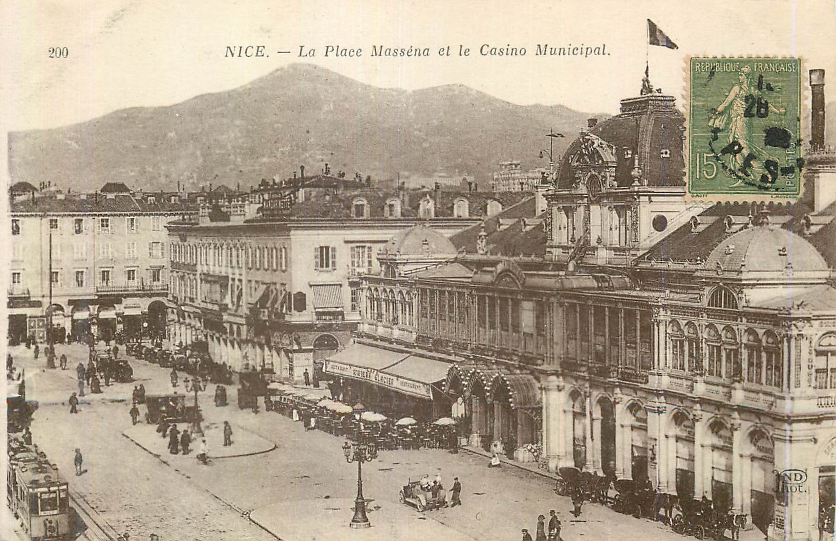 CPA Nice La Place Massena et le Casino Municipal