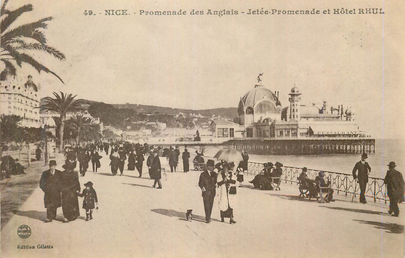 CPA Nice Promenade des Anglais Jetee Promenade et Hotel Rhul
