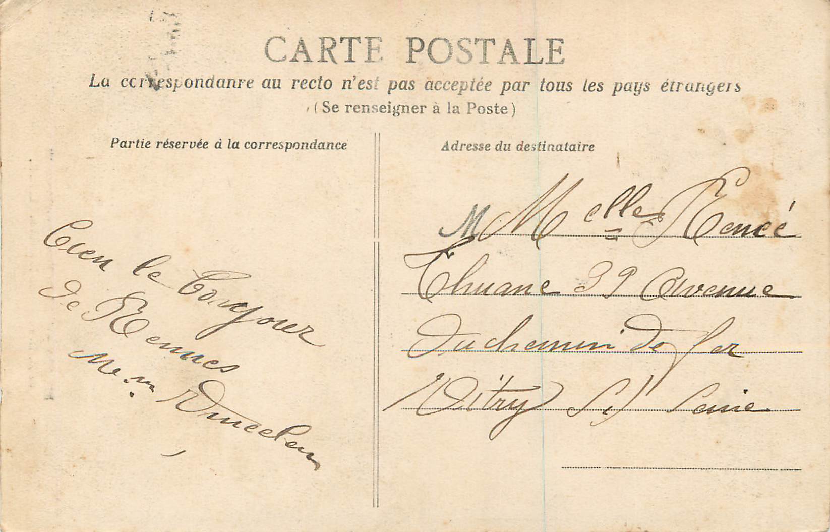 Rennes — Autel du Vœu Commémoratif de N.-D. de Bonne-Nouvelle — L. H. R. — Reverso