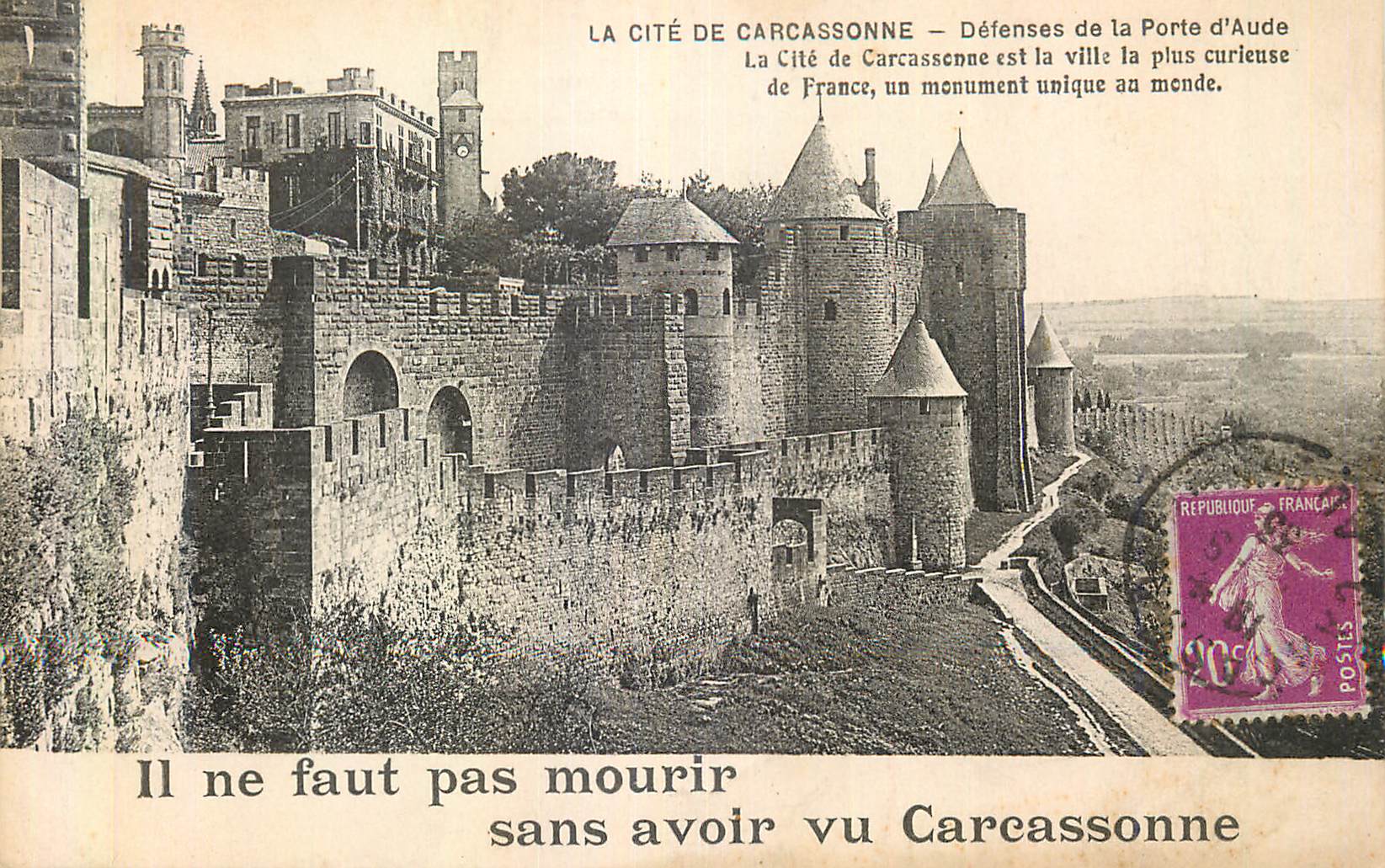 Carcassonne — Défenses de la Porte d'Aude — Éditions d'Art 'Jordy'