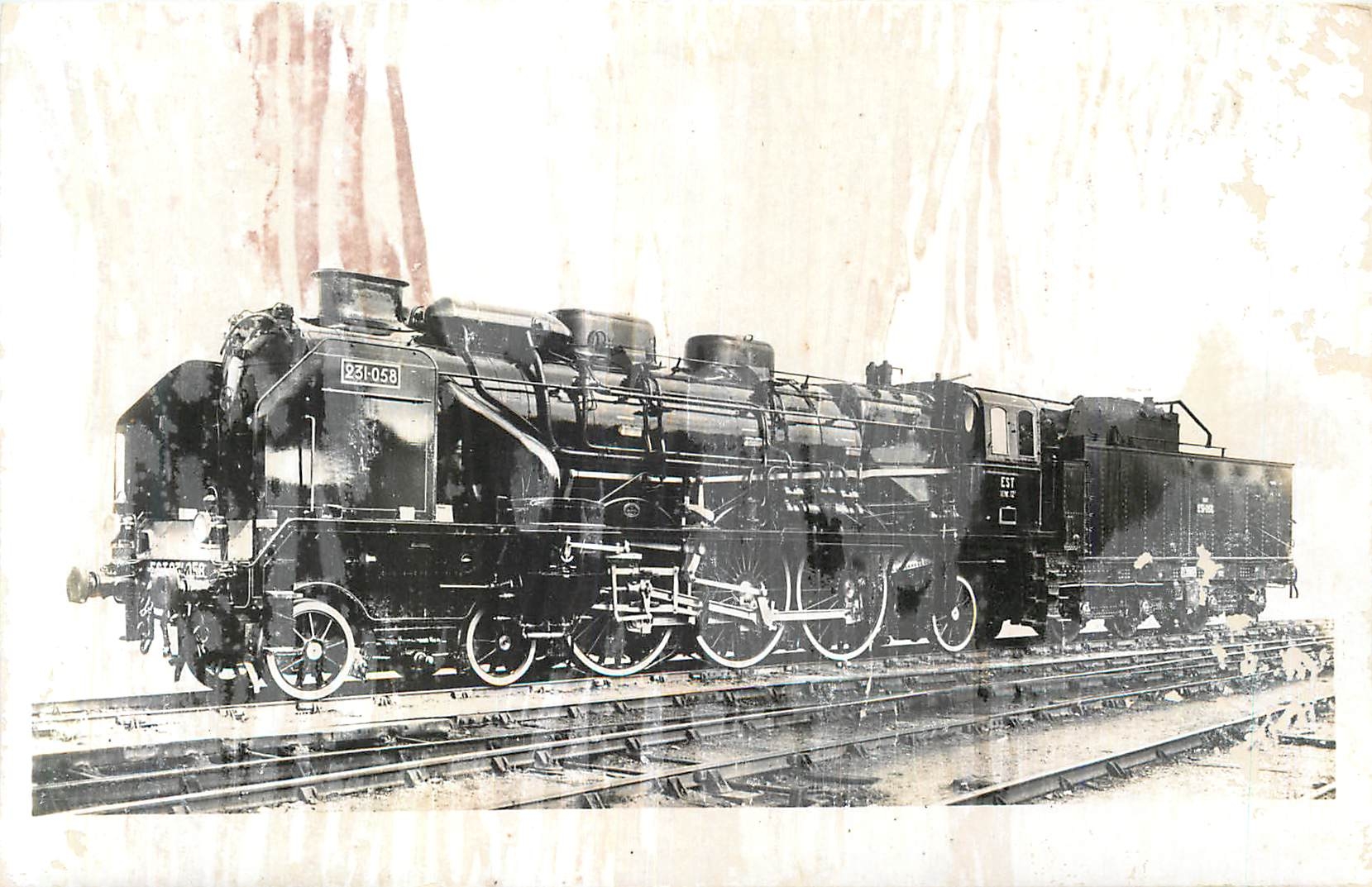 CPA Les Locomotives Francaises Train Pacific 231 051 a 231 073 Houlet