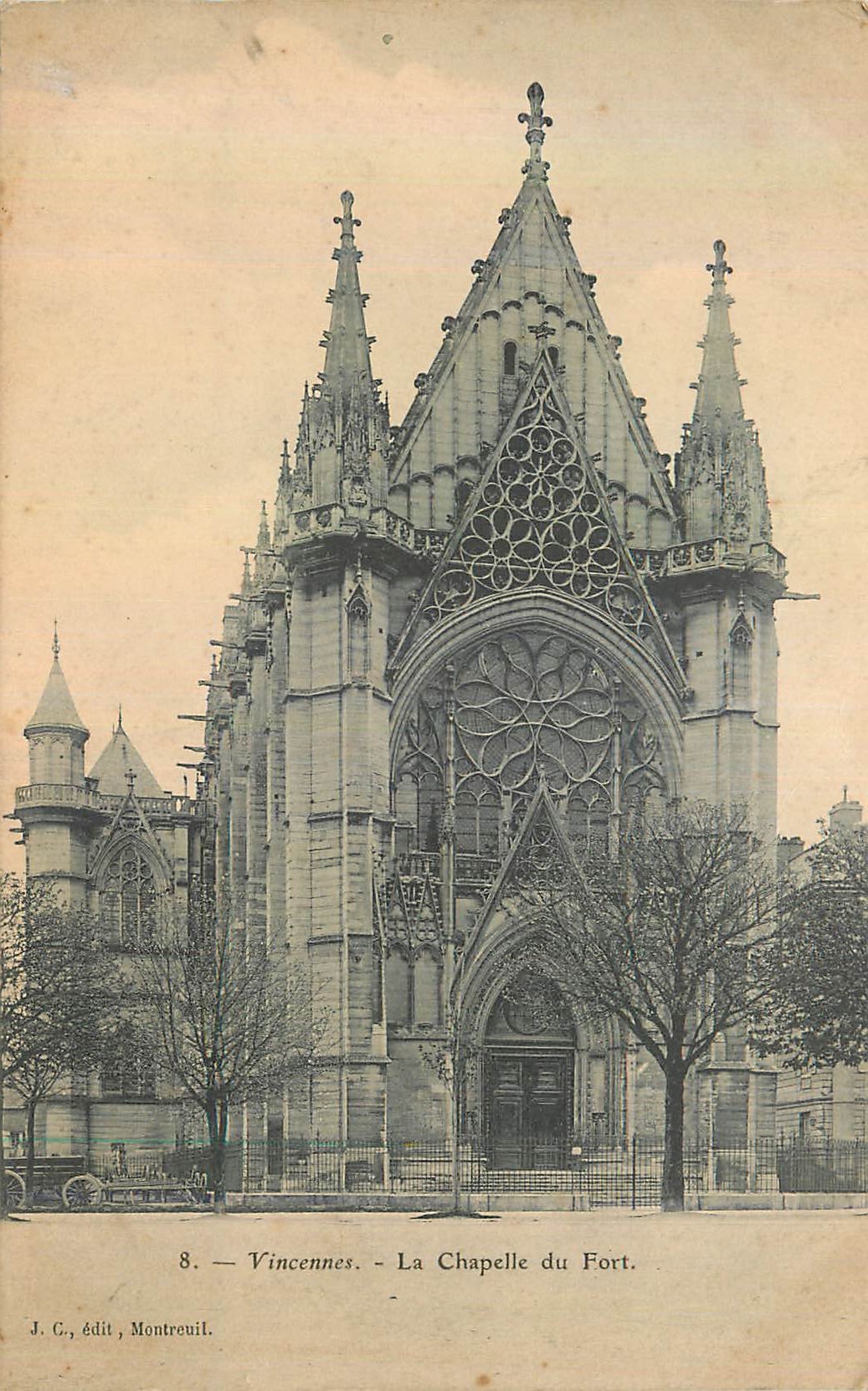 Vincennes - La Chapelle du Fort — J.C., édit, Montreuil, n°8