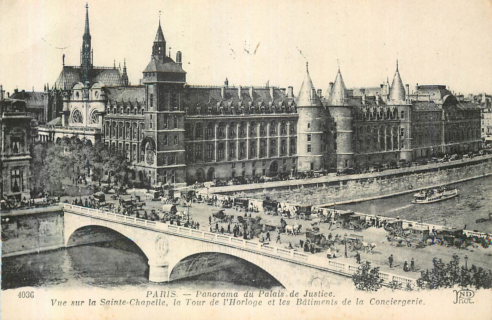 CPA Paris Panorama du Palais de Justice Vue la Sainte Chapelle