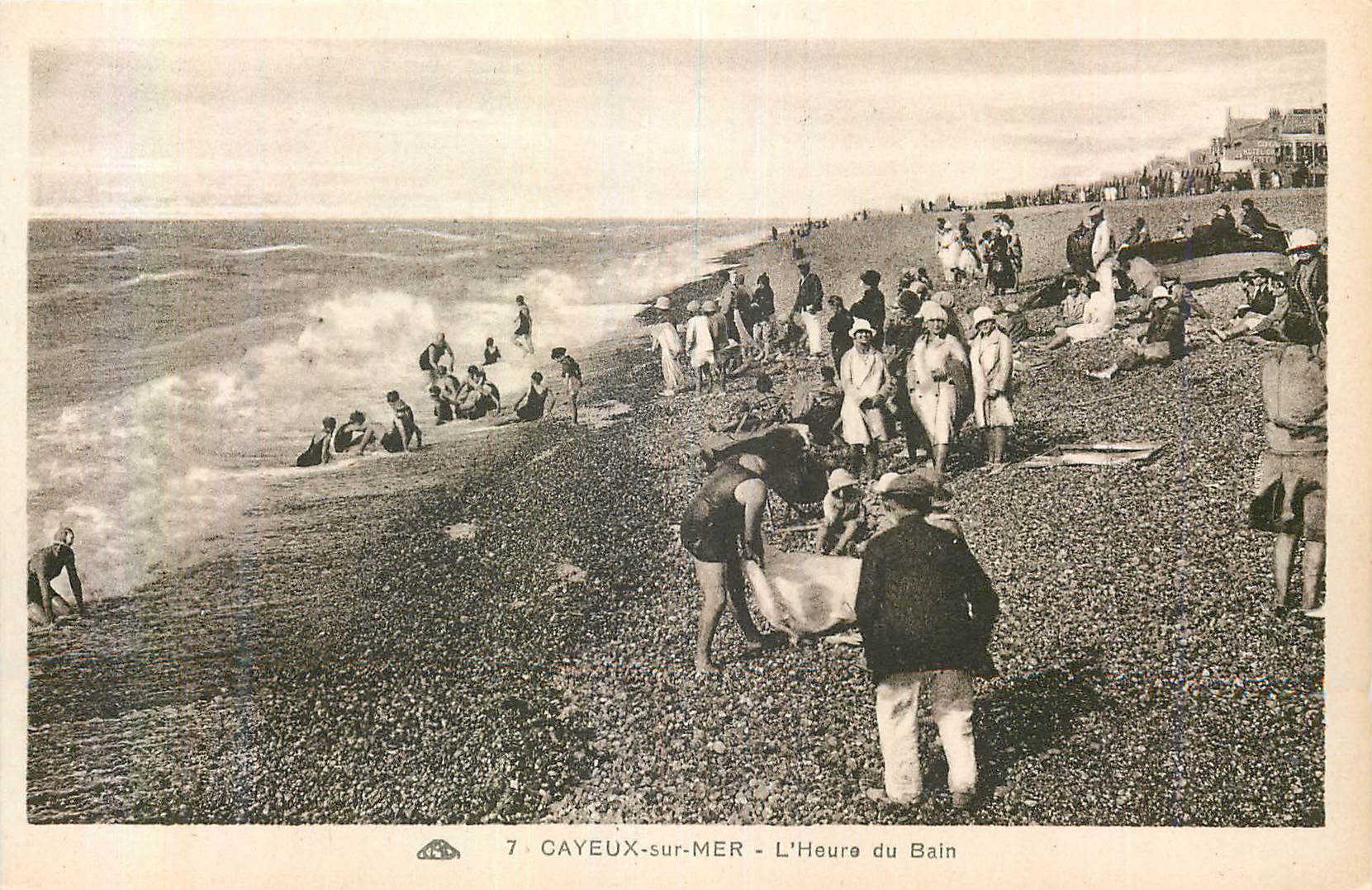 CPA Cayeux sur Mer L'Heure du Bain