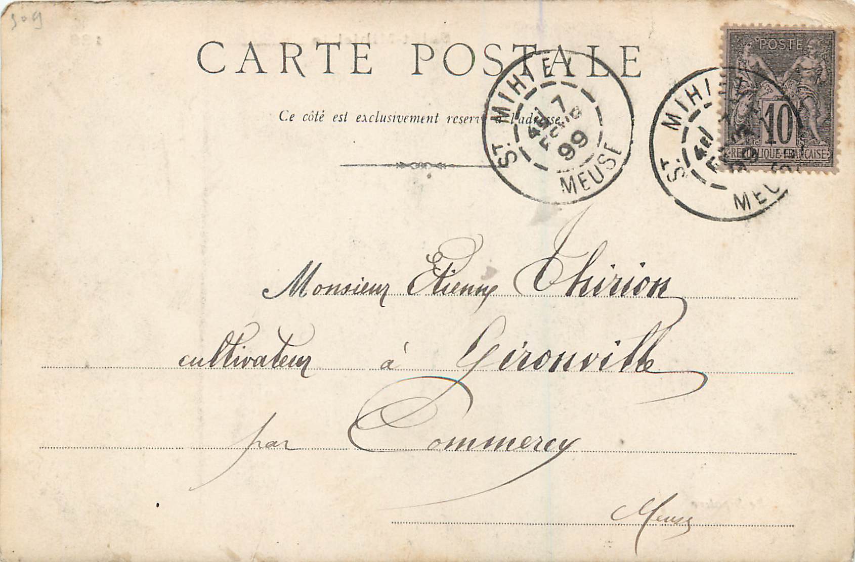 El Sepulcro — Saint-Mihiel, el 7 de Febrero de 1899 — Edición anónima — Reverso