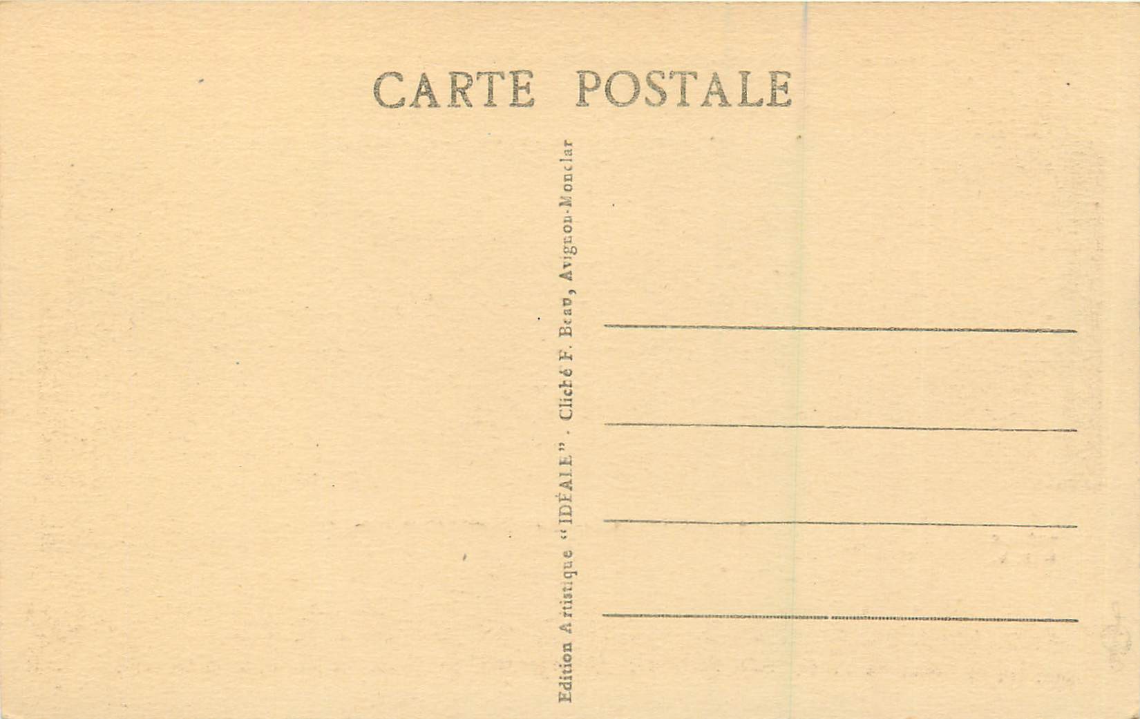 CPA Avignon (Cote Nord) Le Parc Saint Benezez — Rückseite