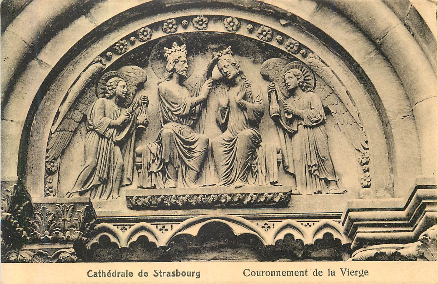 CPA Strasbourg La Cathedrale Couronnement de la Vierge