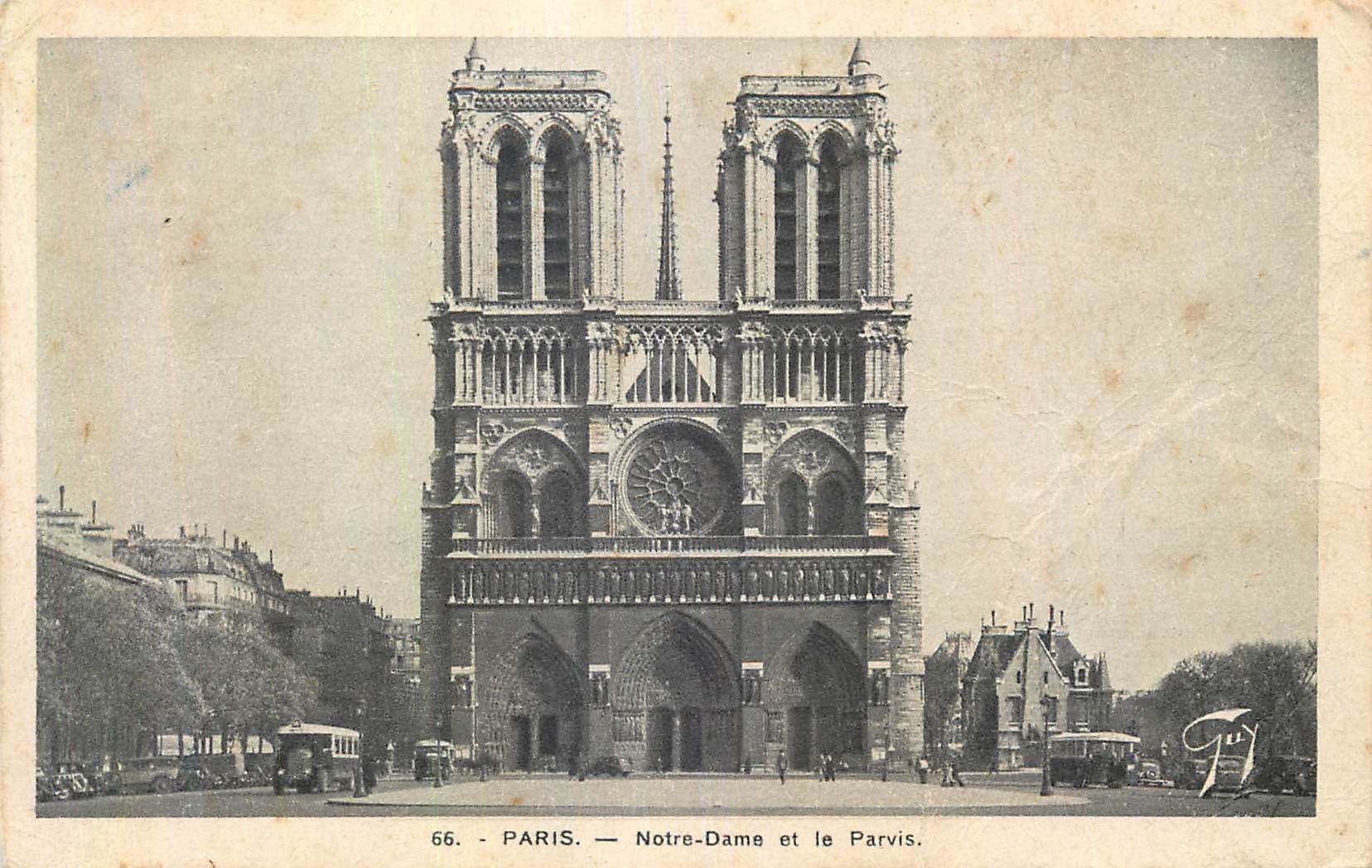 CPA Paris Notre Dame et le Parvis