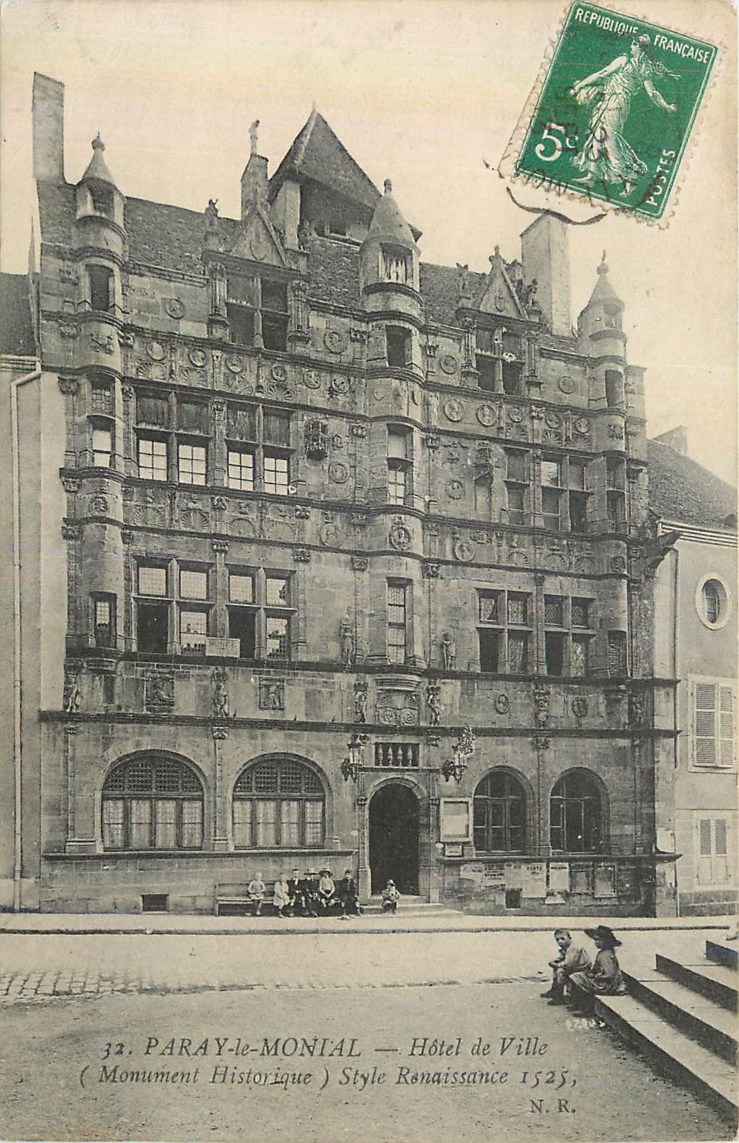 Paray-le-Monial — Rathaus (Historisches Denkmal) Renaissance-Stil 1525, N.R.