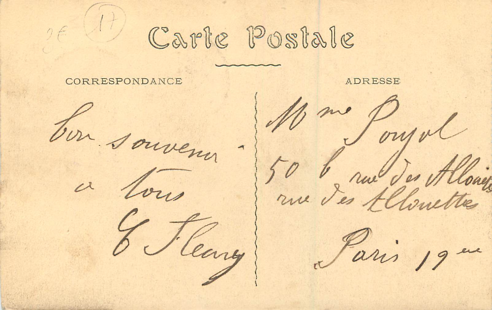 CPA La Rochelle Entree du Port — Verso