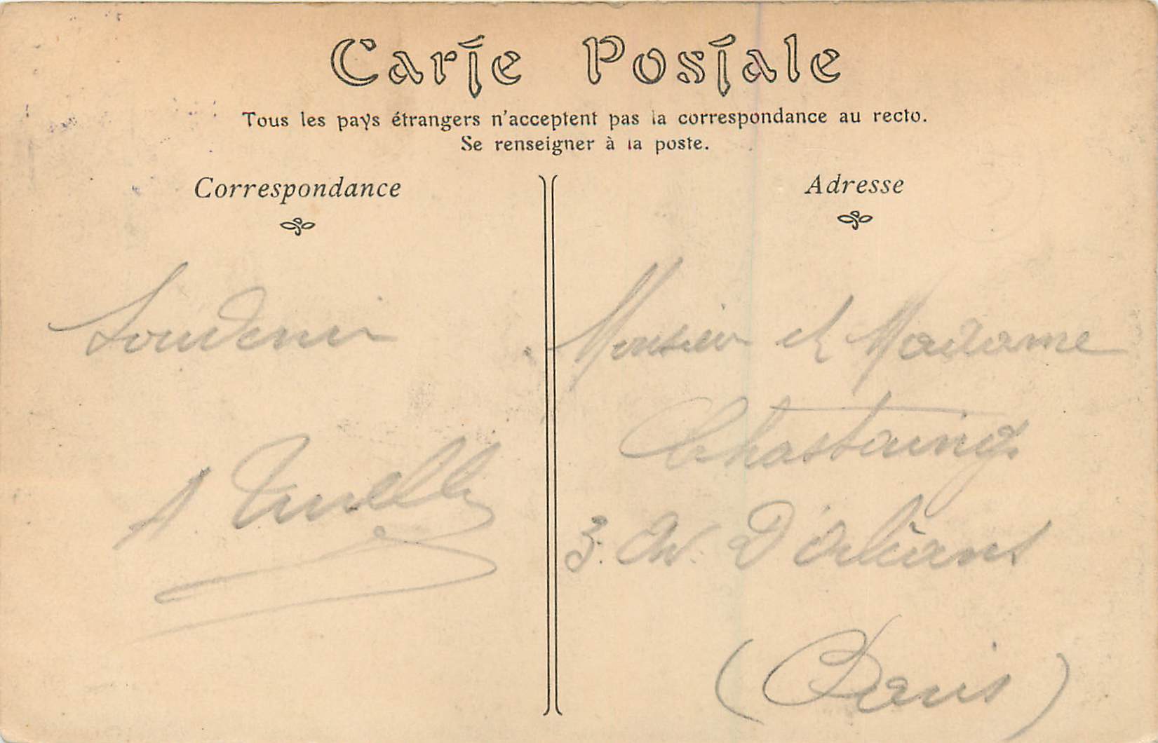 CPA Le Treport La Jetee un Jour de Tempete — Rückseite
