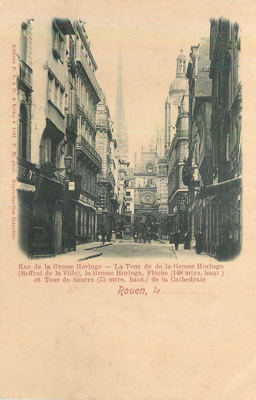 CPA Rouen Rue de la Grosse Horloge
