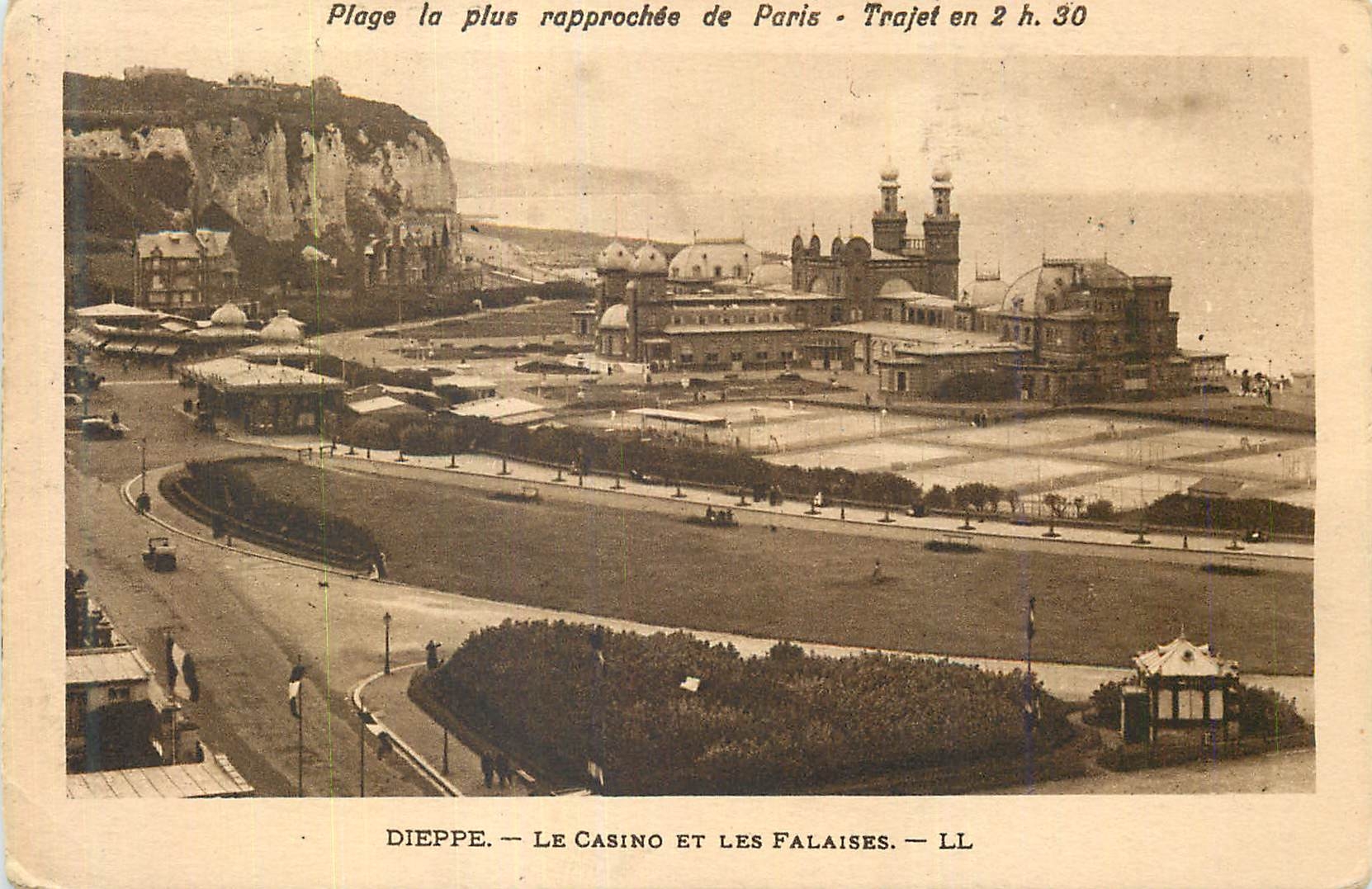 CPA Dieppe Le Casino et les Falaises