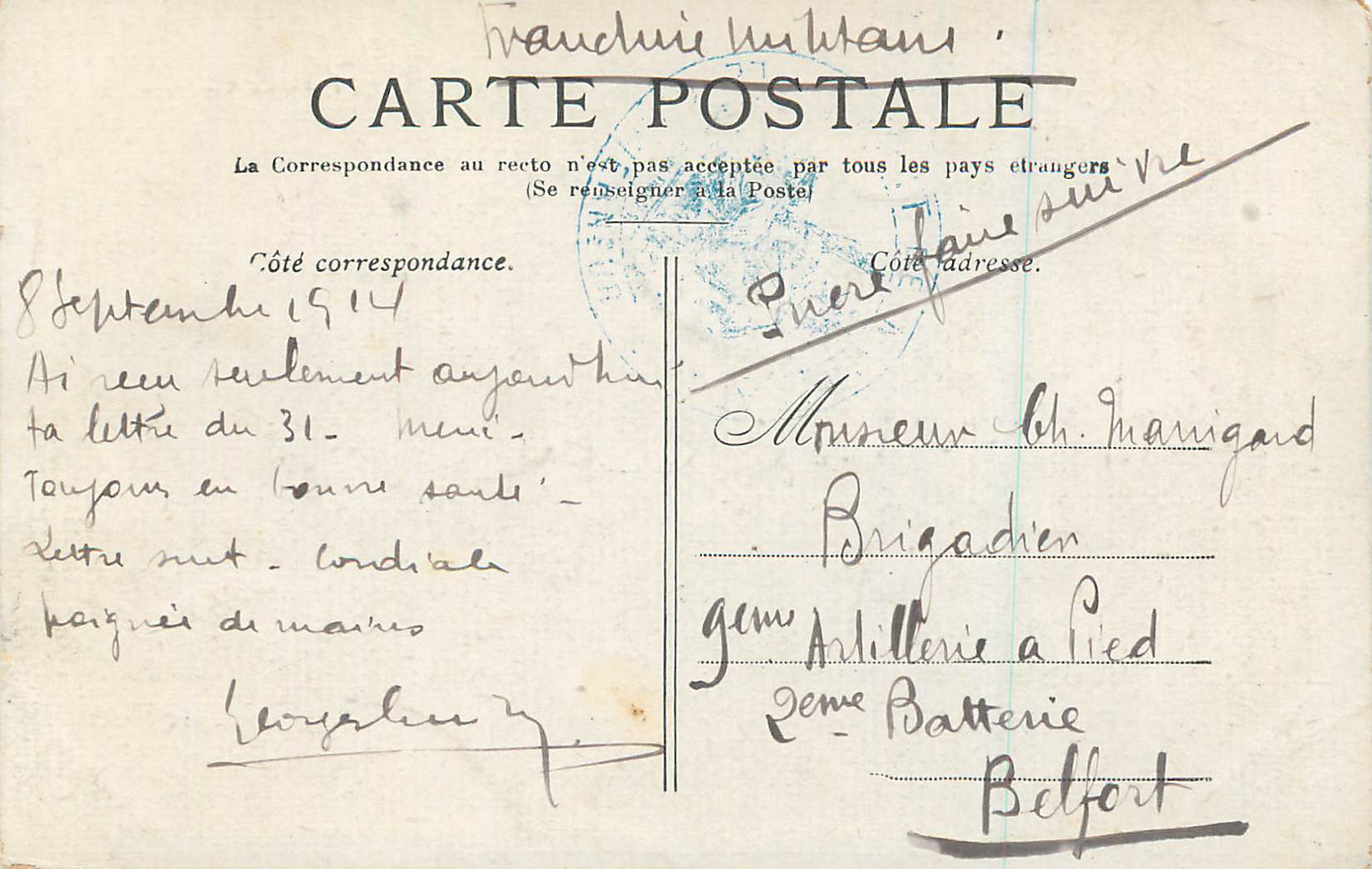 CPA Paris La Colonne Verdome — Rückseite