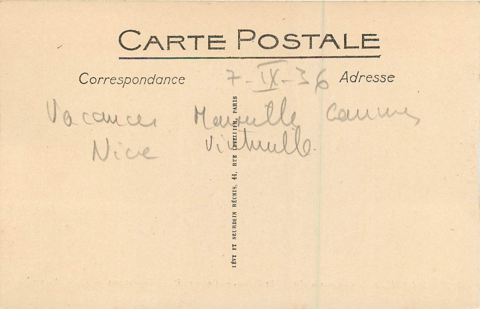 CPA Marseille Chateau d'If Le Dijon — Verso