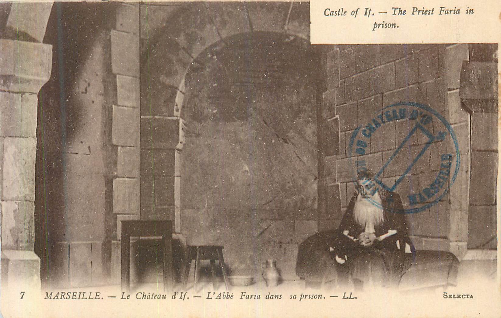 CPA Marseille Le Chateau d'If L'Abbe Faria dans sa Prison