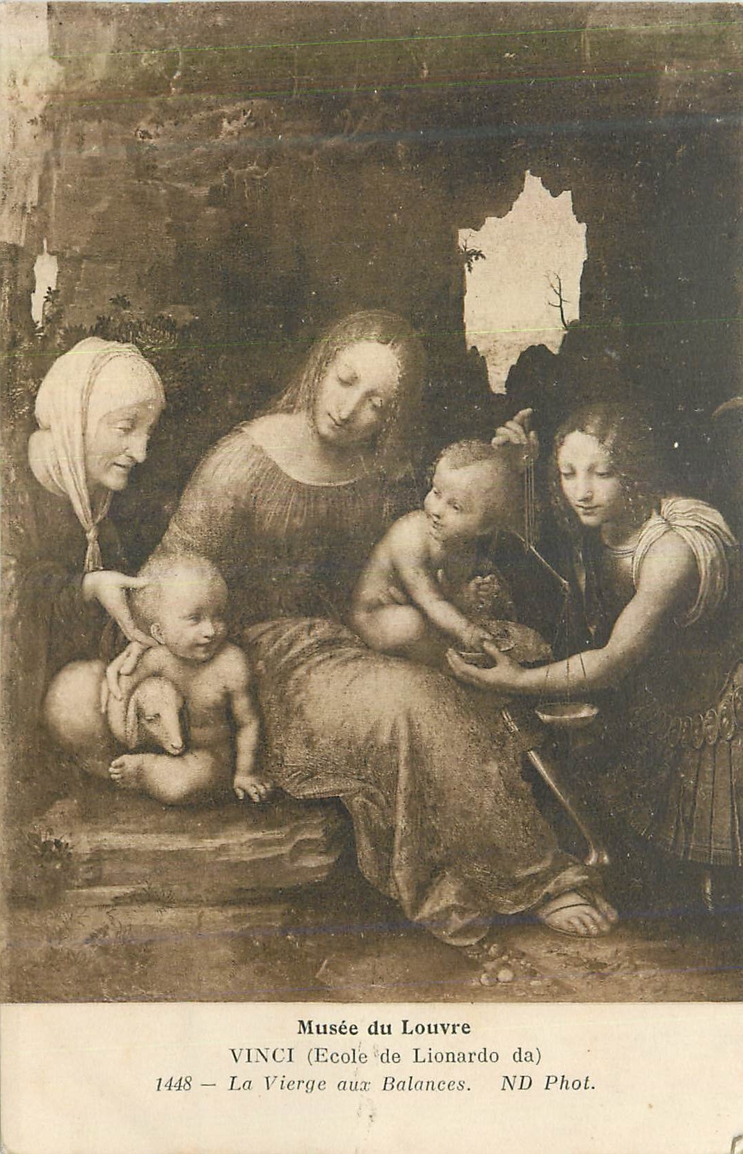 CPA Musee du Louvre Vinci (Ecole de Lionardo da) La Vierge aux Balances