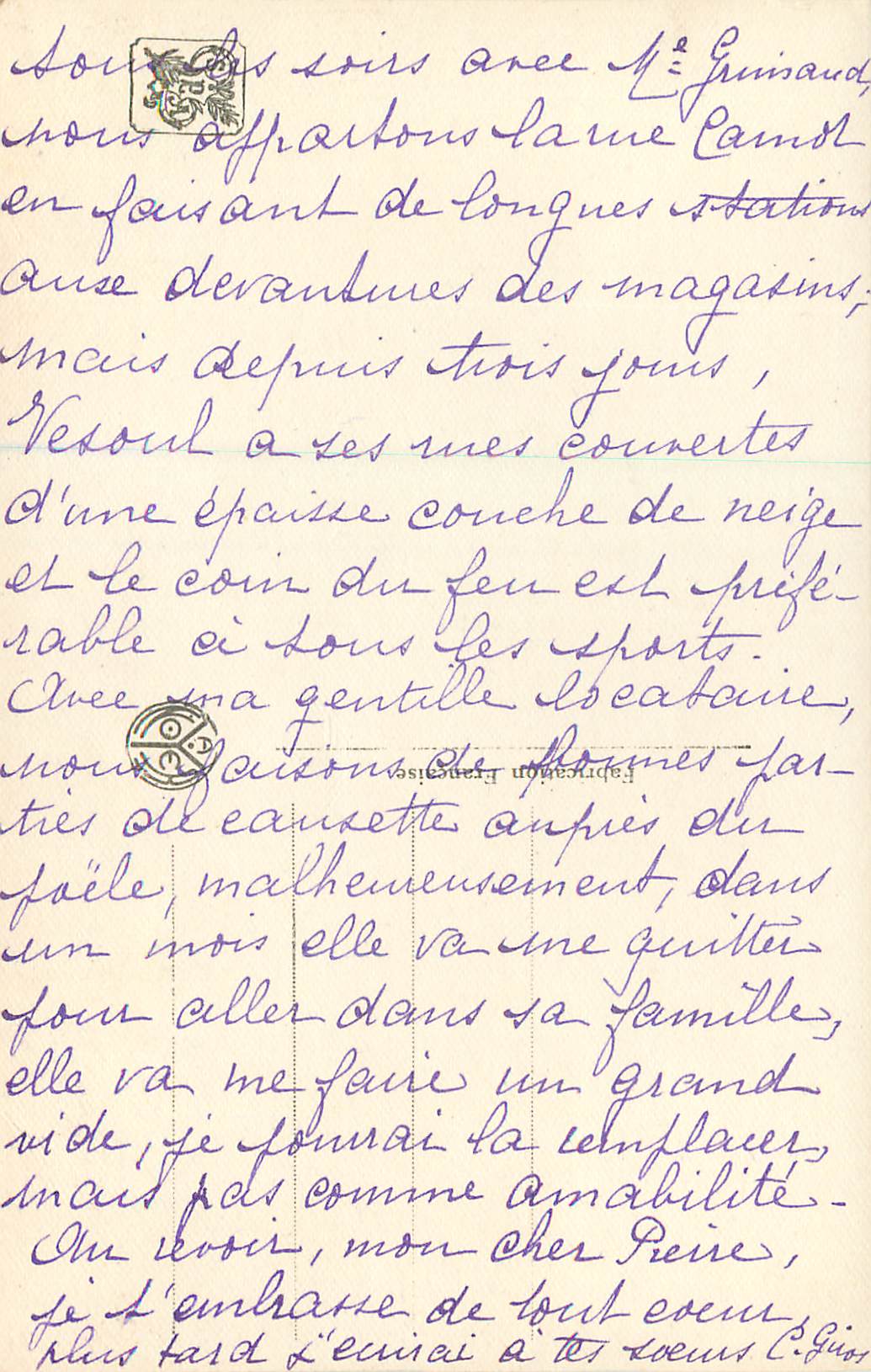 CPA Salon C Moutet Chole La Liseuse — Verso