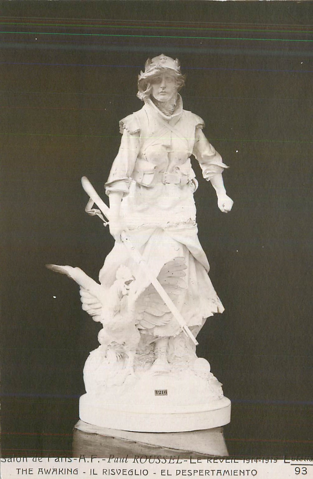 CPA Salon de Paris A F Paul Roussel Le Reveil 1914 1915 Militaria
