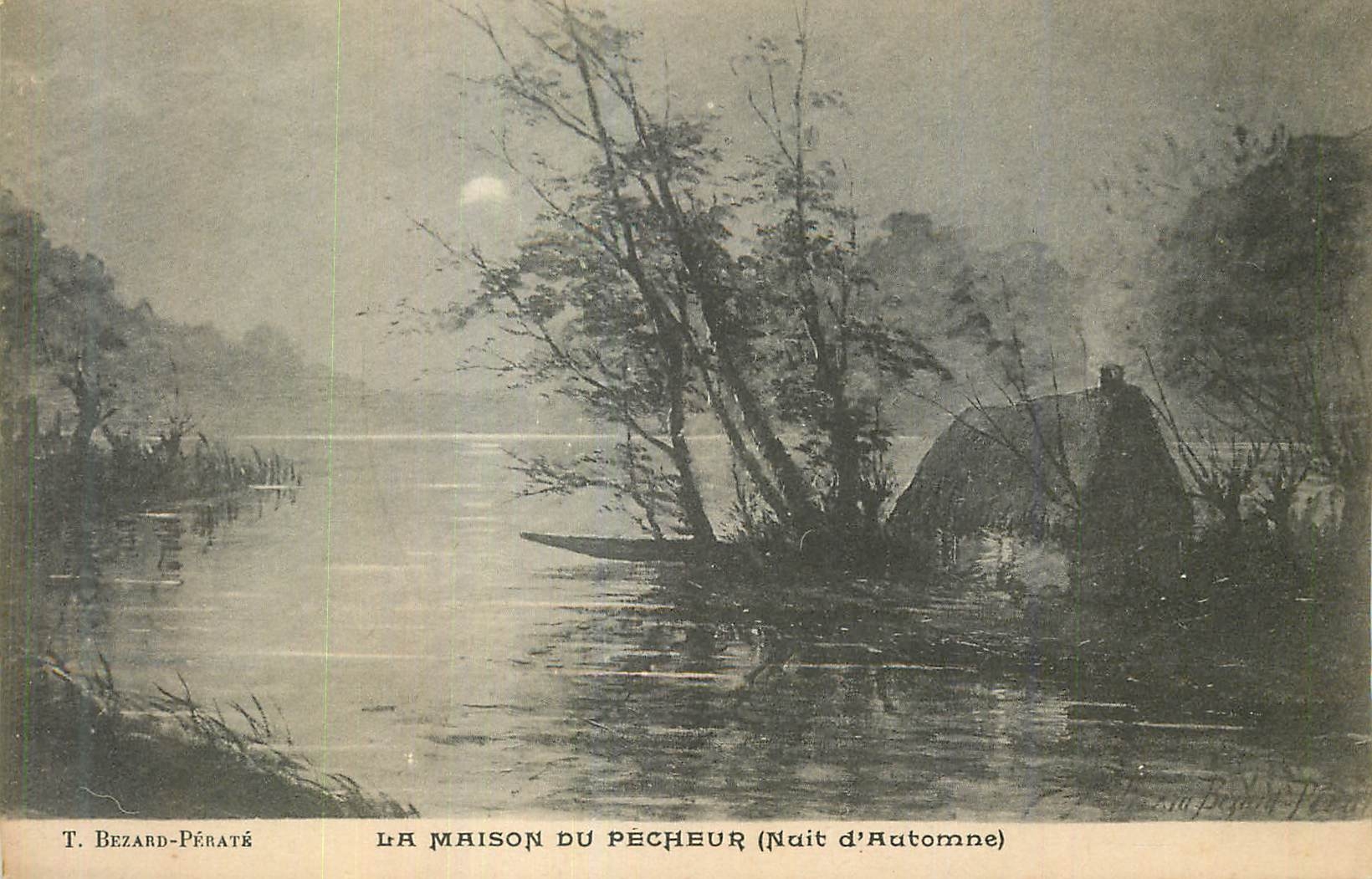 CPA La Maison du Pecheur (Nuit d'Automne)