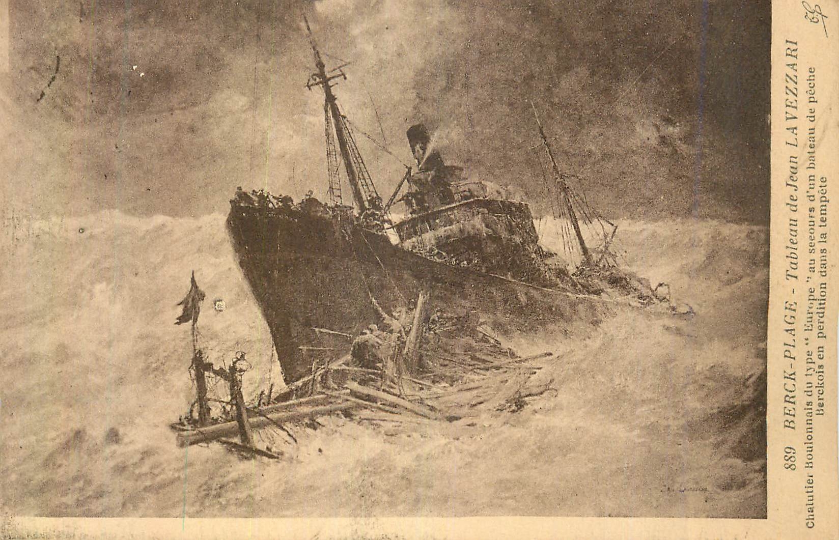 CPA Berck Plage Tableau de Jean Lavezzai