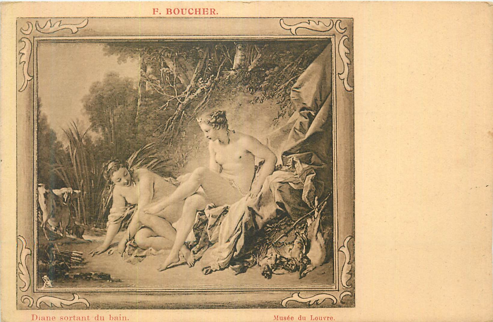 CPA Musee du Louvre F Boucher Diane Sortant du Bain