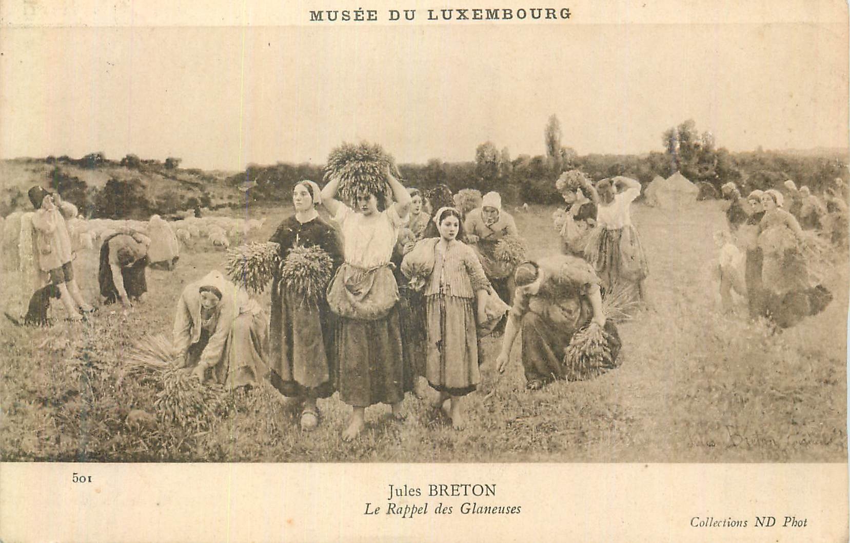 CPA Musee du Luxembourg Jules Breton Le Rappel des Glaneuses