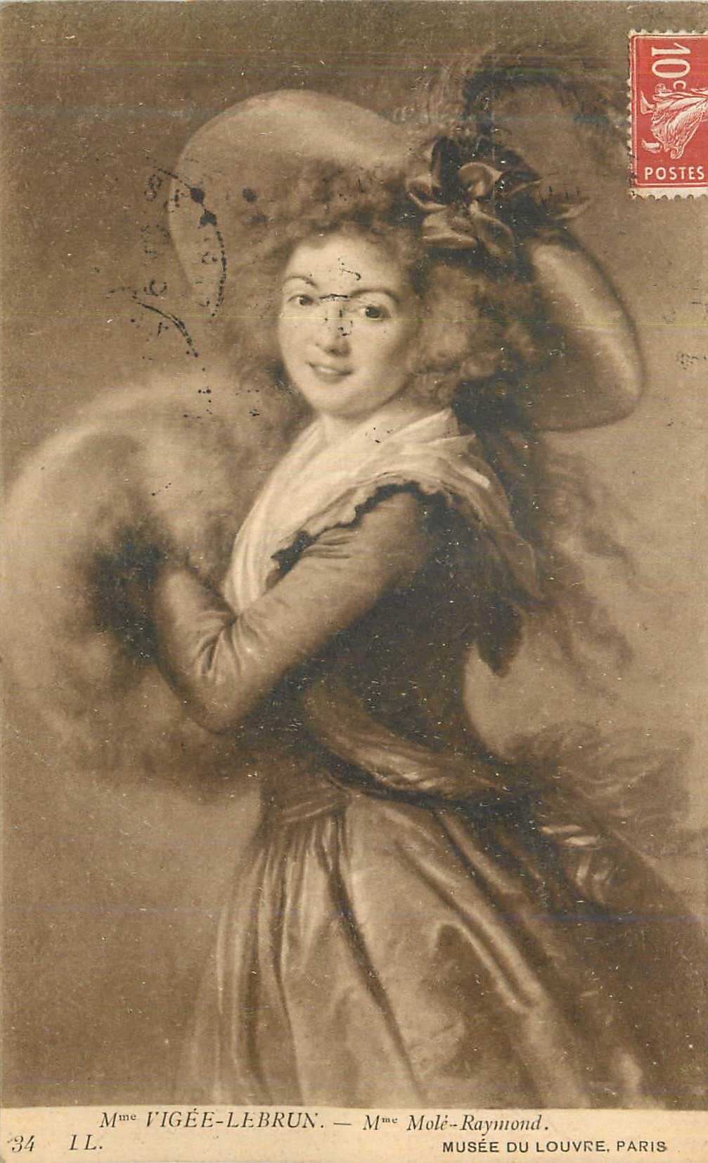 CPA Musee du Louvre Paris Mme Vigee Lebrux Mme Mole Raymond