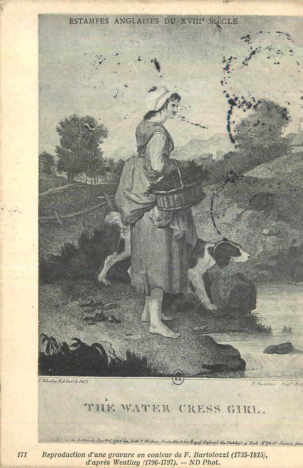 CPA The Water Cress Girl Estampes Anglaises du XVIIIe Siecle