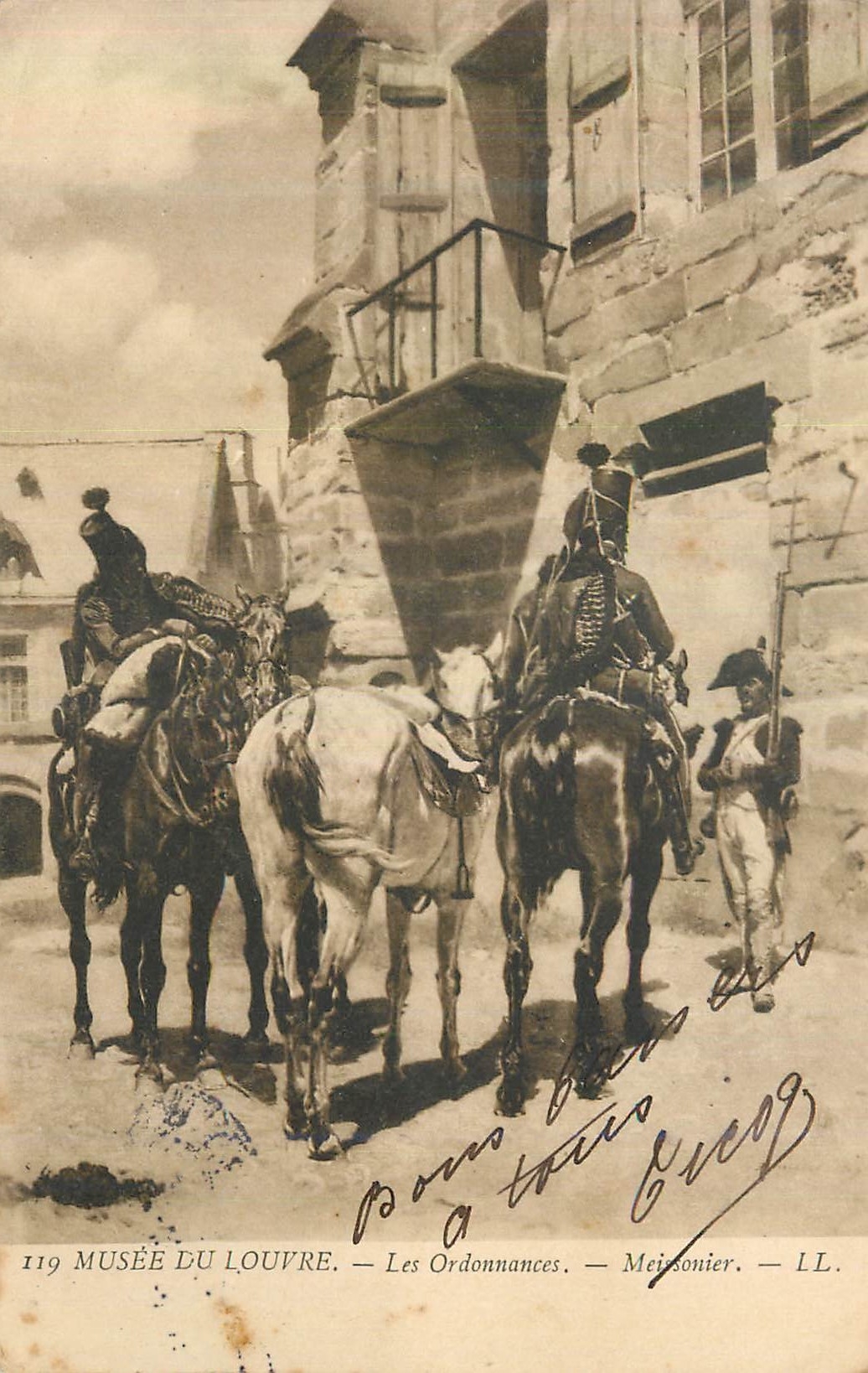 CPA Musee du Louvre Les Ordonnances Meisonier Militaria