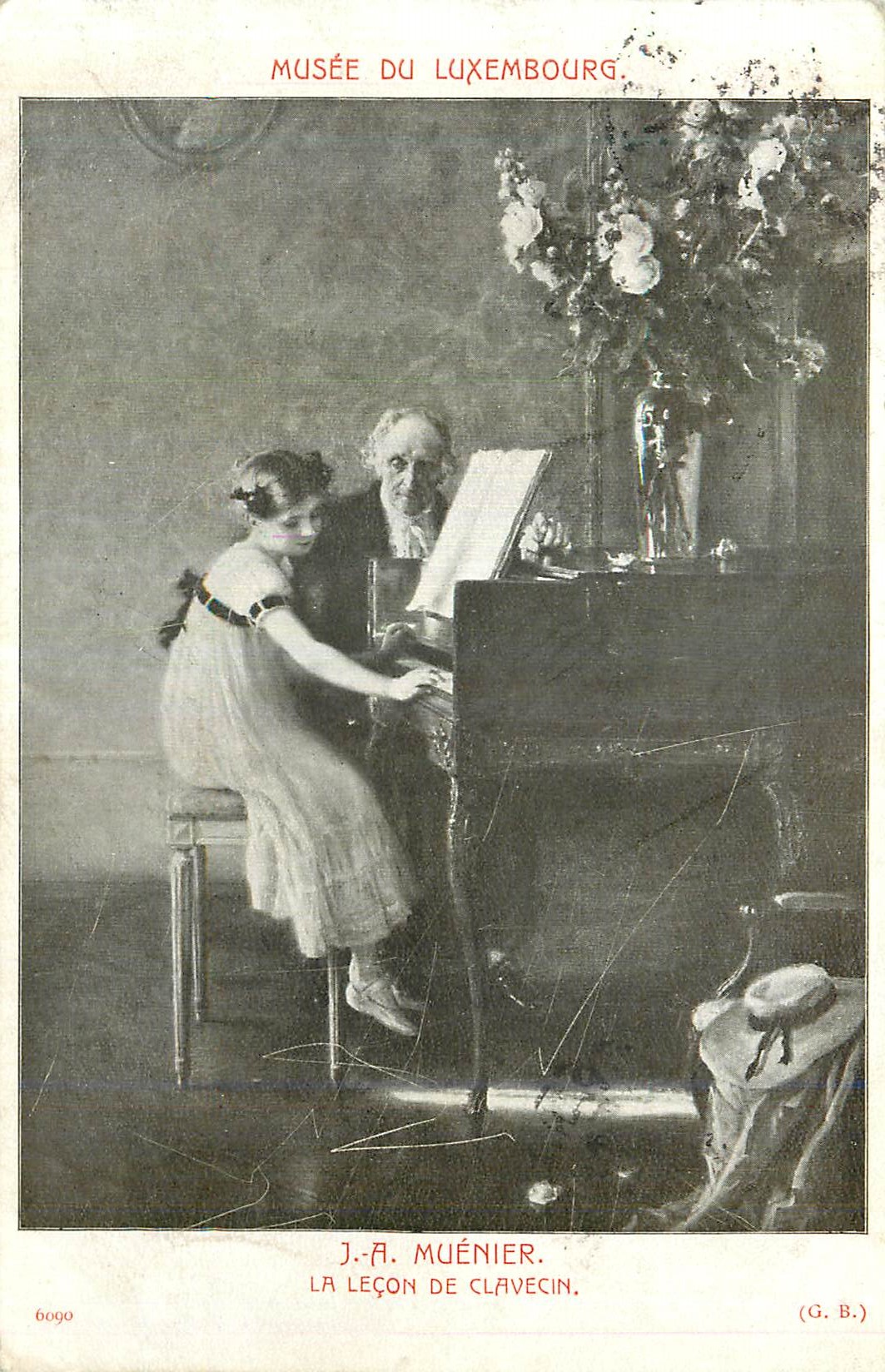 CPA Musee du Luxembourg J A Muenier La Lecon de Clavecin