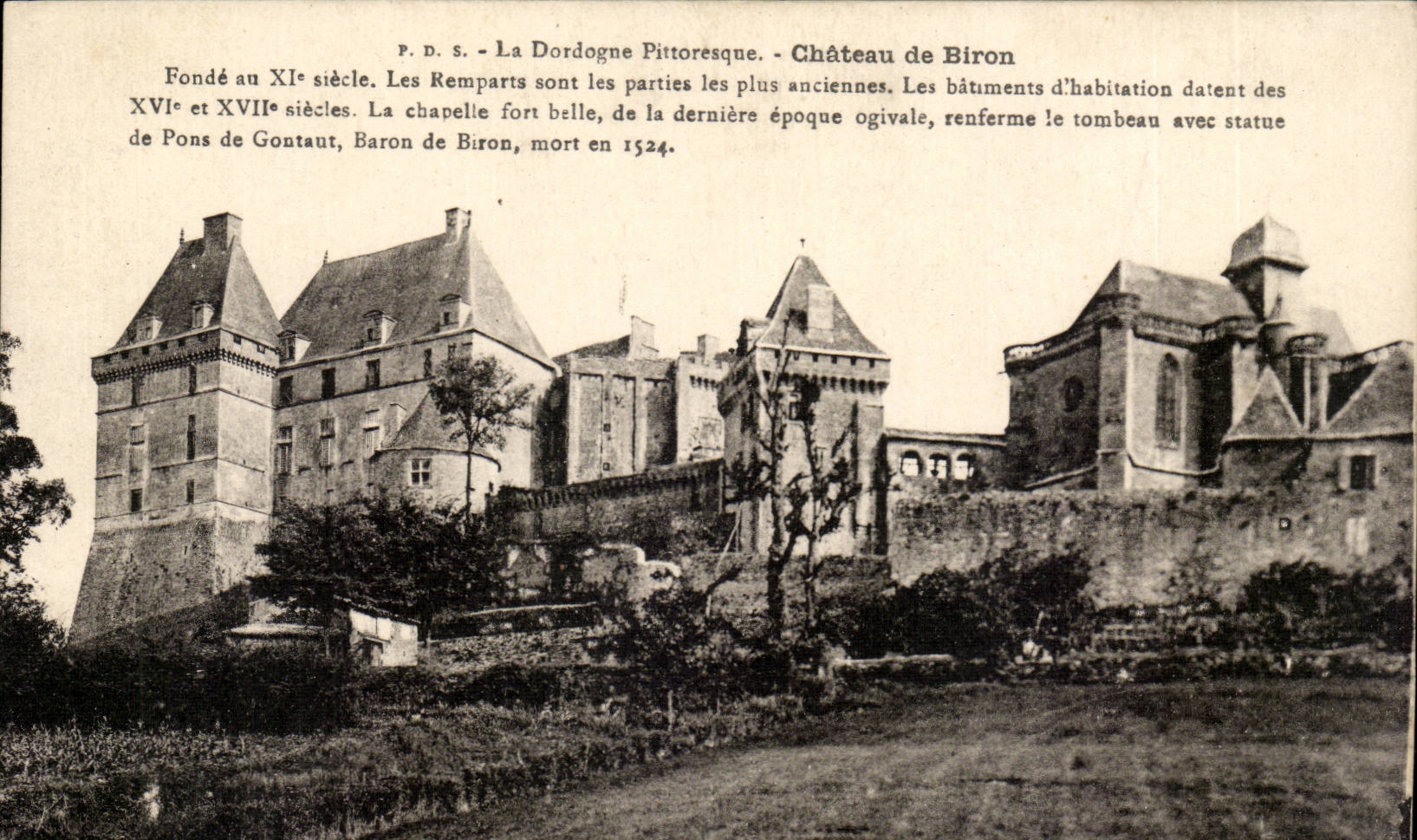 Château de Biron — picturesque Dordogne — P.D.S. n° 15