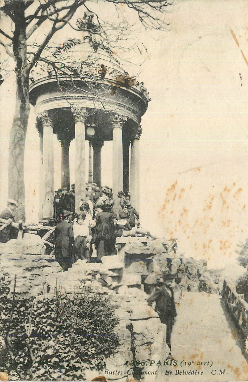 CPA Paris (19e Arrt) Buttes Chaumont Le Belvedere