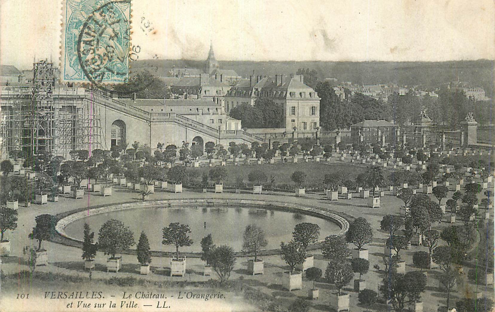 CPA Versailles Le Chateau L'Orangerie et Vue sur la Ville