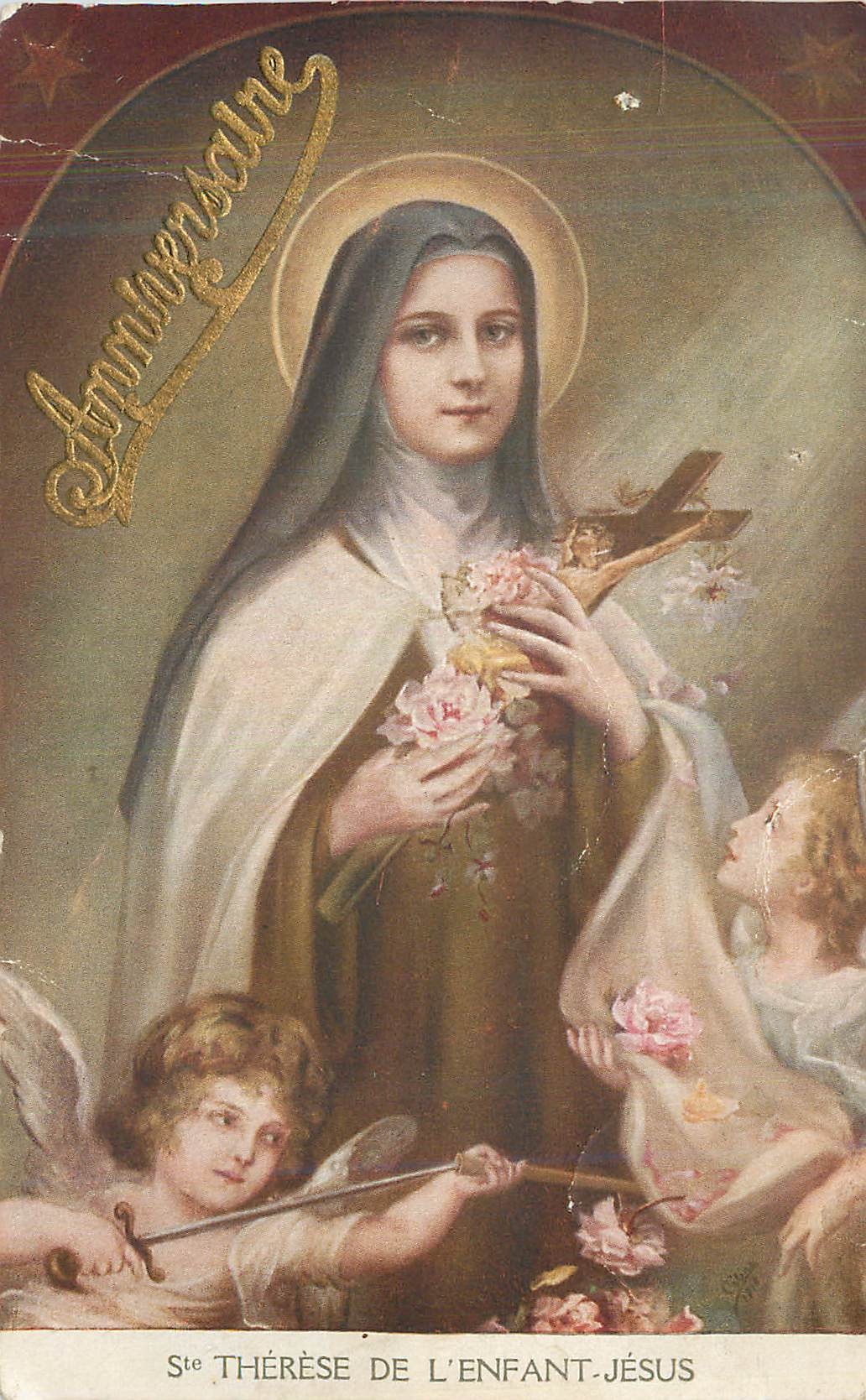 CPA Anniversaire Ste Therese de l'Enfant Jesus