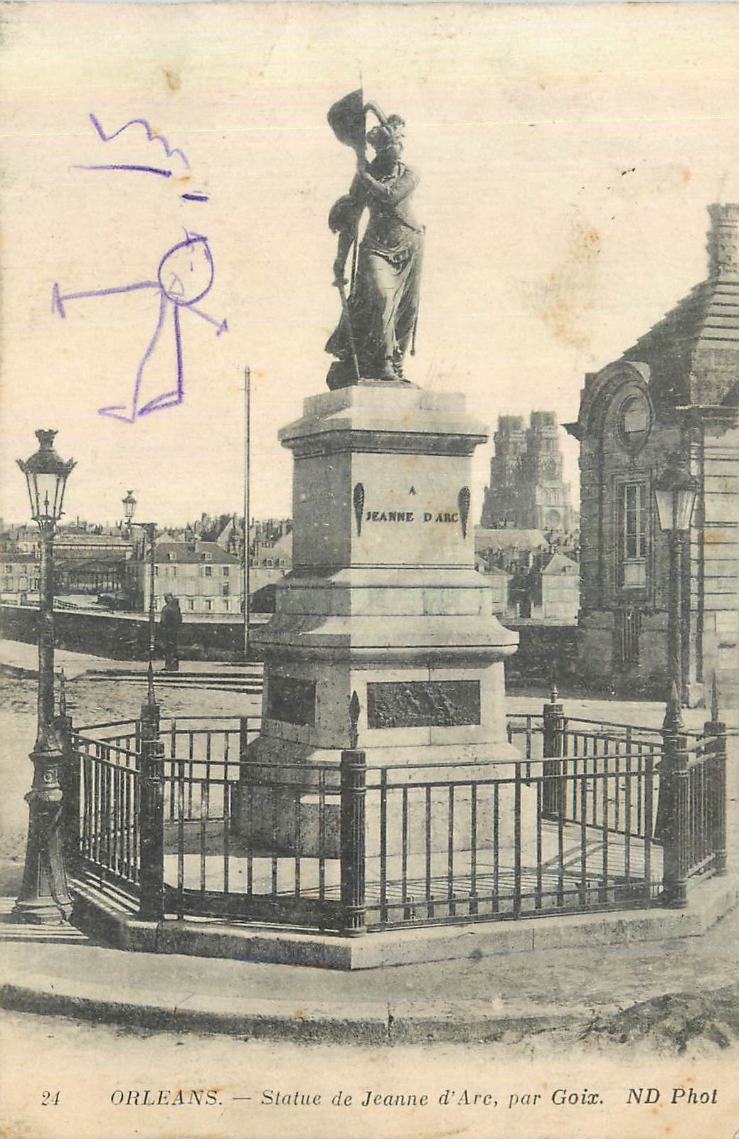 CPA Orleans Statue de Jeanne d'Arc par Goix