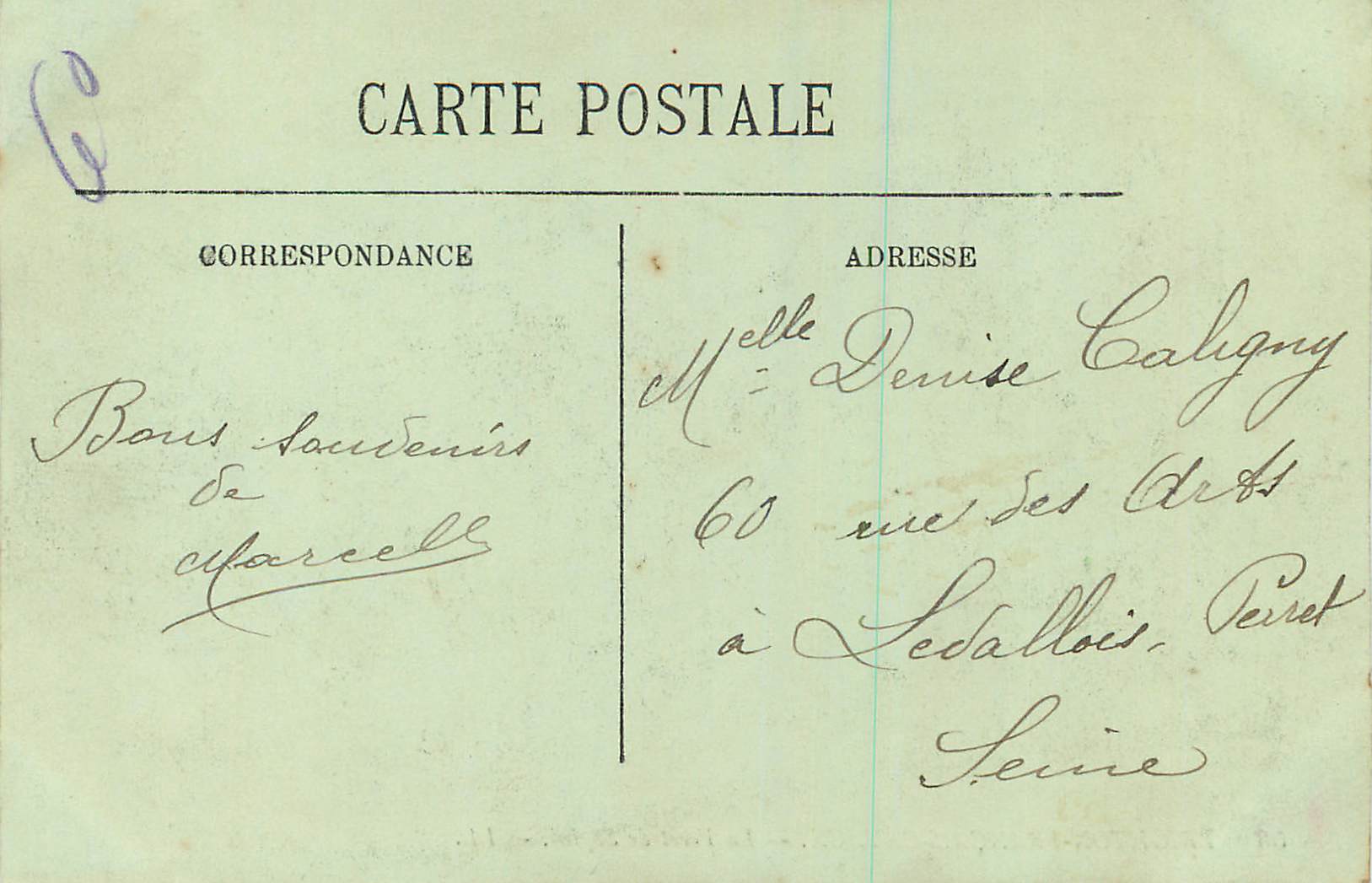 CPA Brighton Francais Cayeux La Foret de Sapins — Rückseite