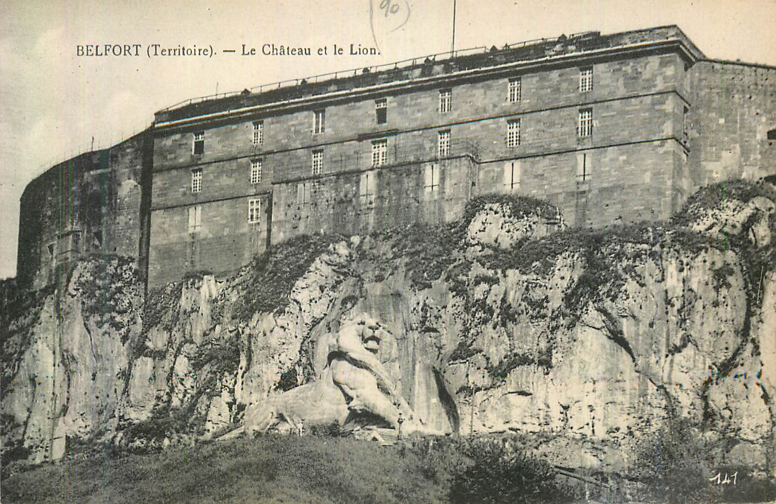CPA Belfort (Territoire) Le Chateau et le Lion