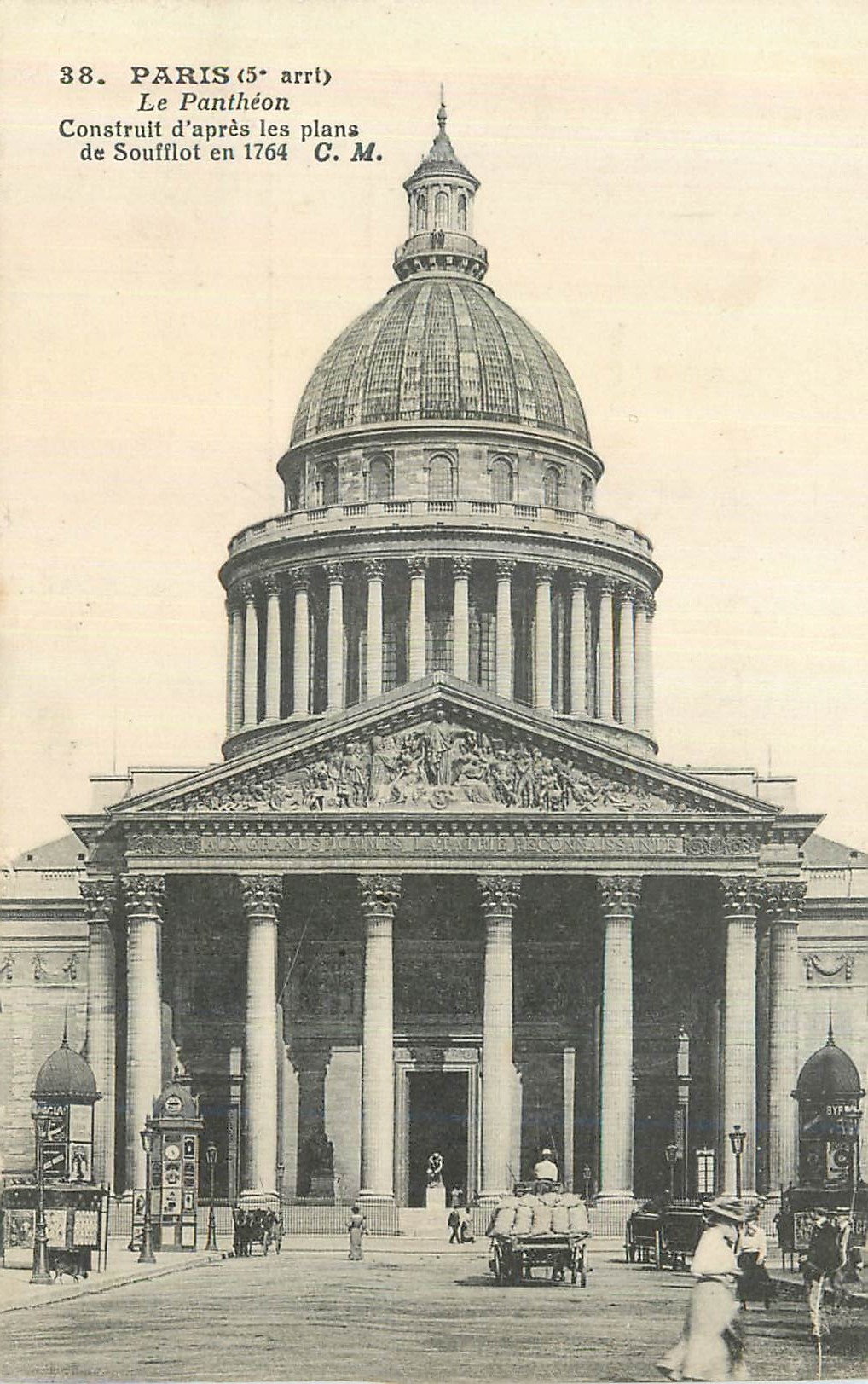 CPA Paris (5e Arrt) Le Pantheon Construit d'apres les Plans de Soufflot en 1764