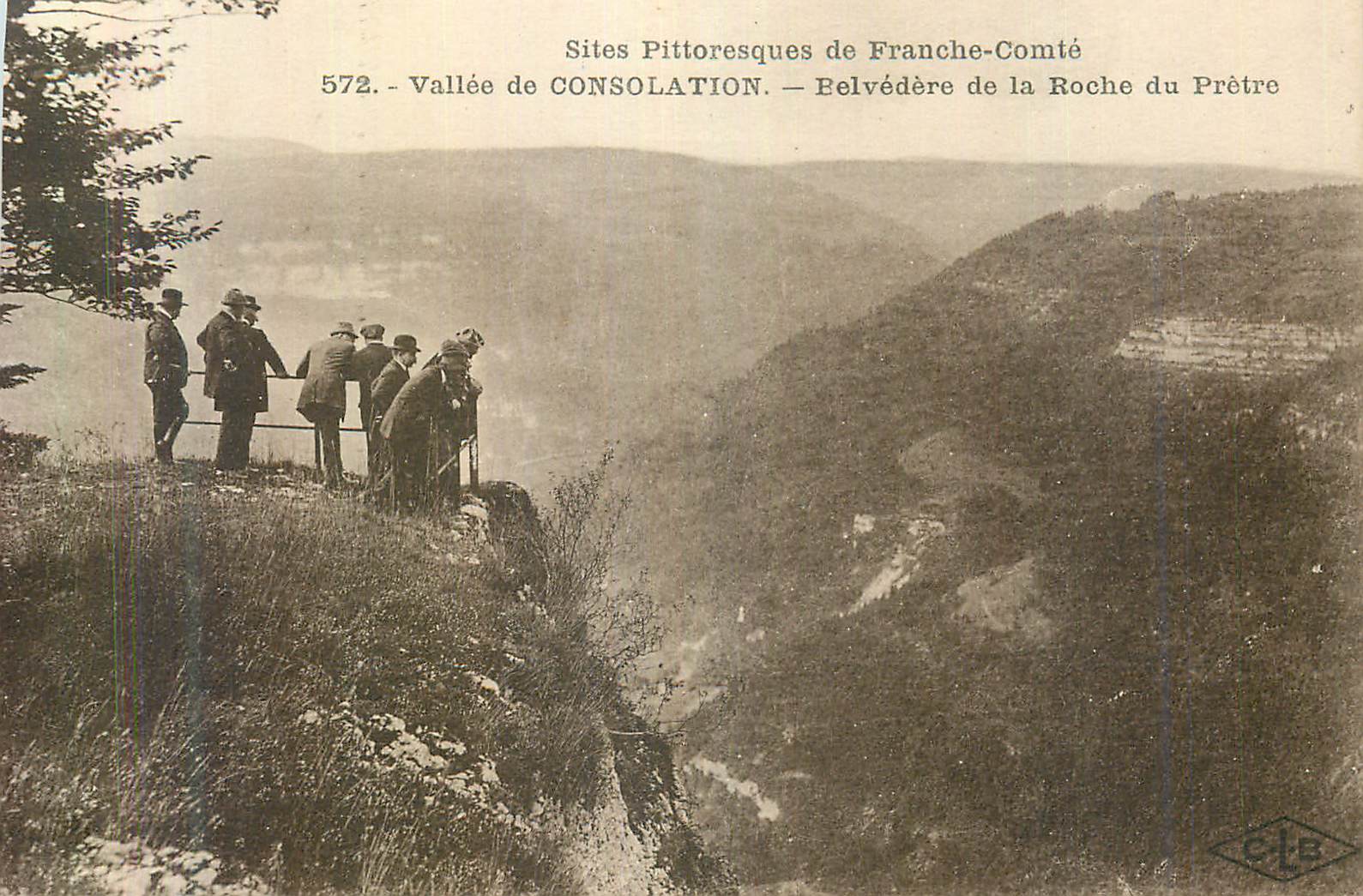 CPA Vallee de Consolation Sites Pittoresque de Franche Comte Belvedere de la Roche du Pretre