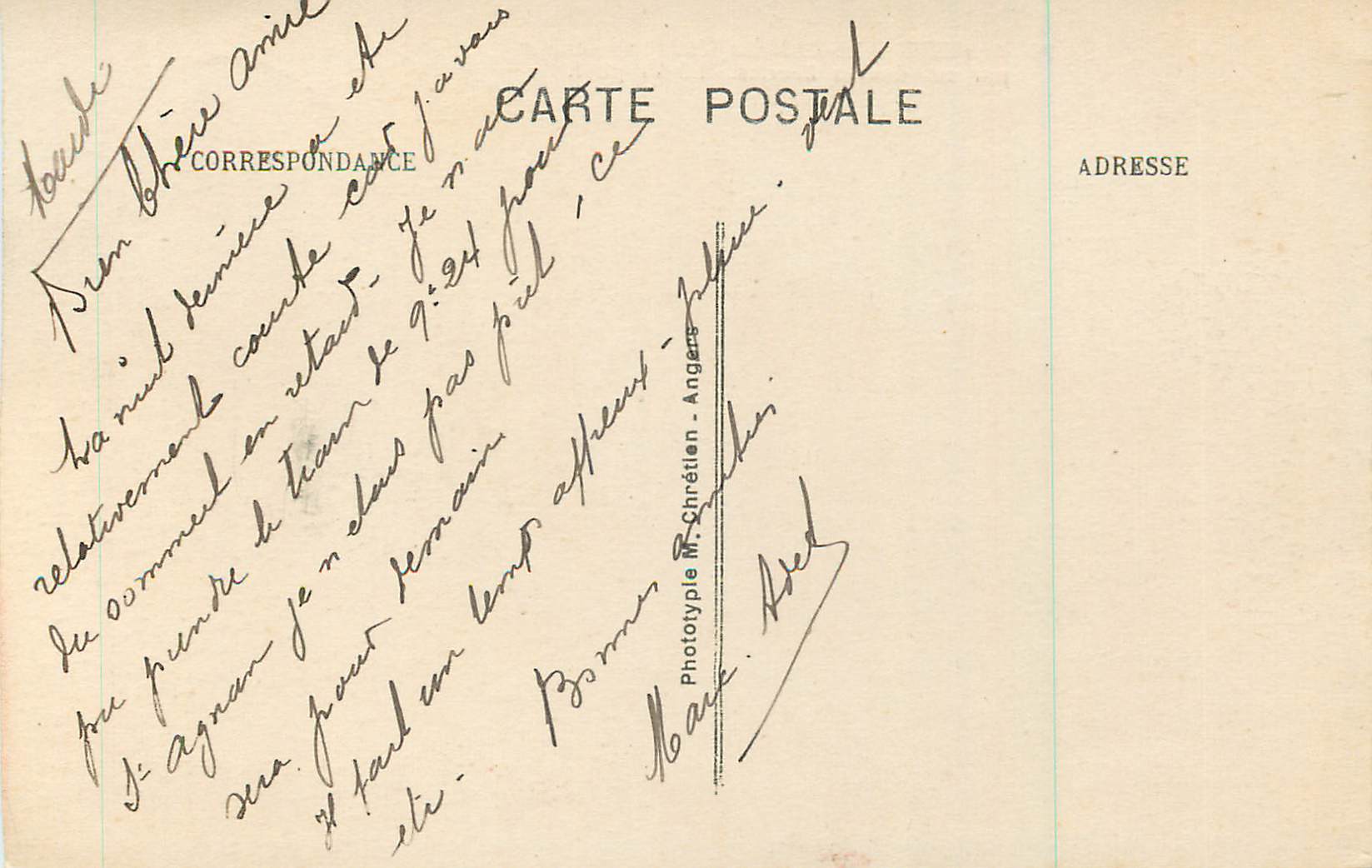 CPA Angers Le Chateau Feodal Modernise par ses Douves Fleuries — Verso