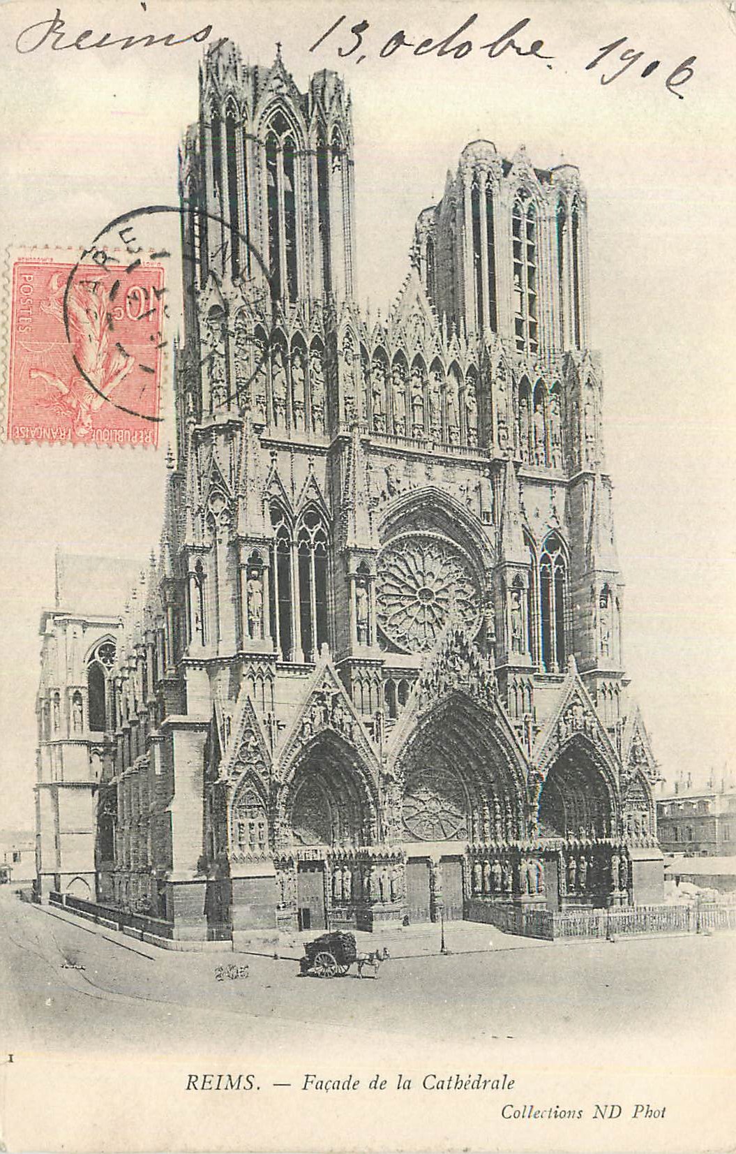 Reims — Façade de la Cathédrale — Collections ND Phot