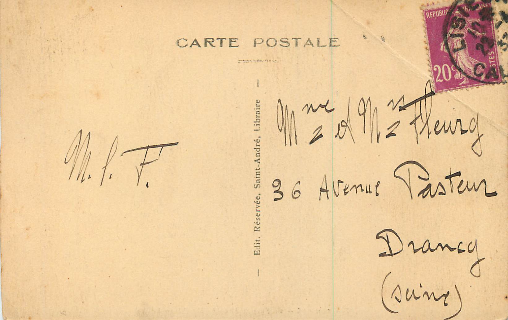 Lisieux — Rue du Chat und Place du Marché au Beurre — Verlag André, Seriennummer nicht sichtbar — Rückseite