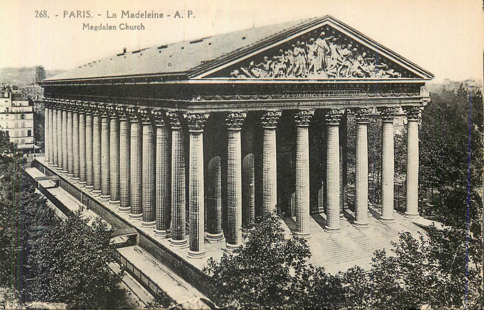 CPA Paris La Madeleine church