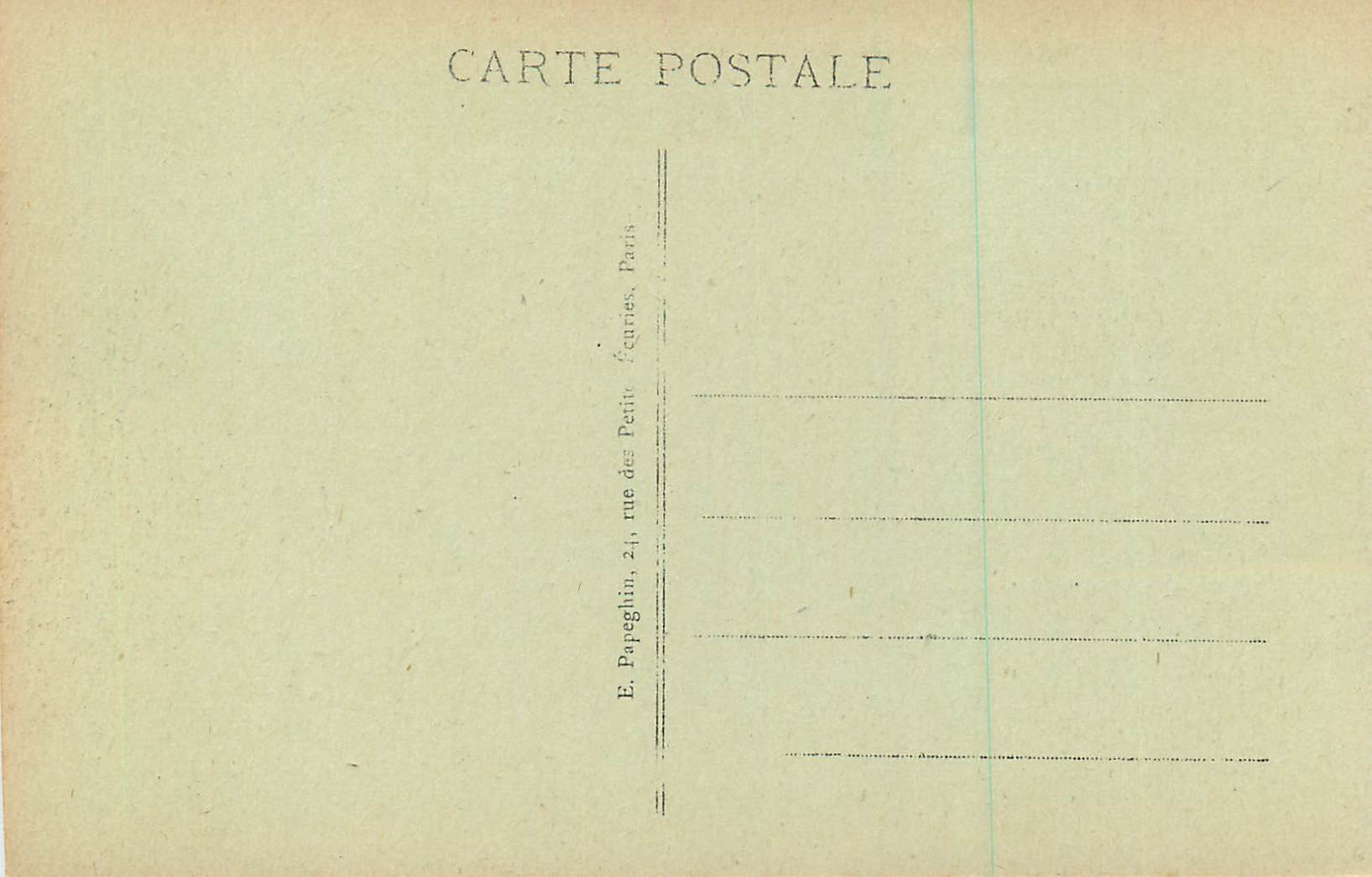 CPA Paris La Madeleine church — Verso