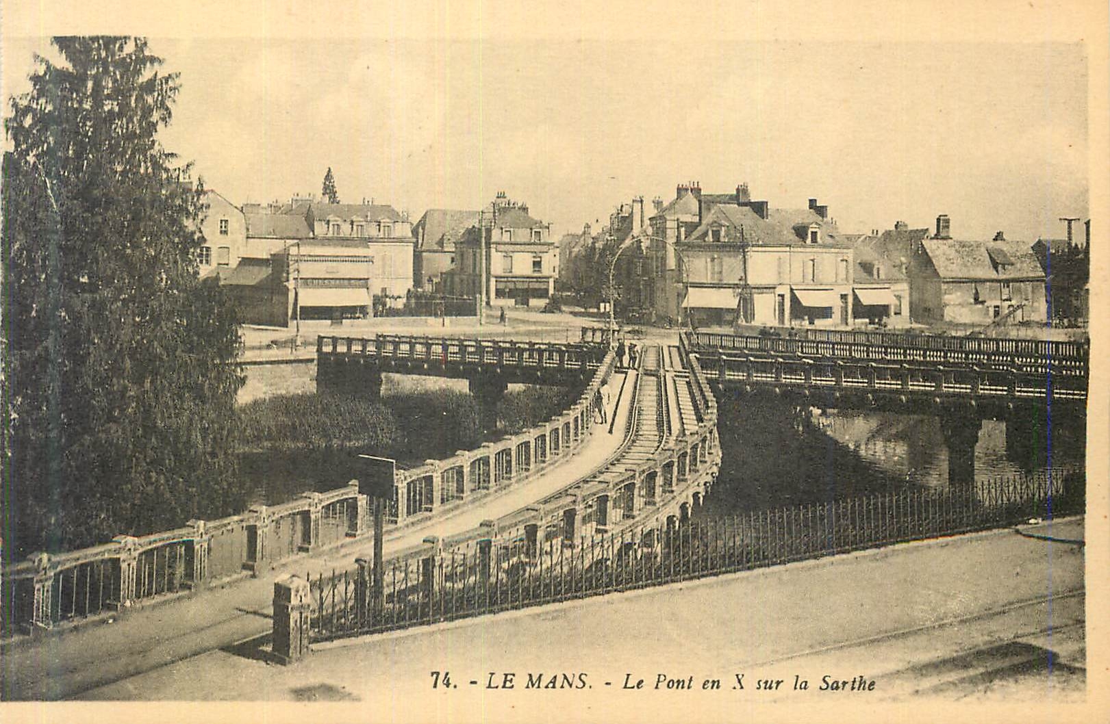 Le Mans - Le Pont en X sur la Sarthe